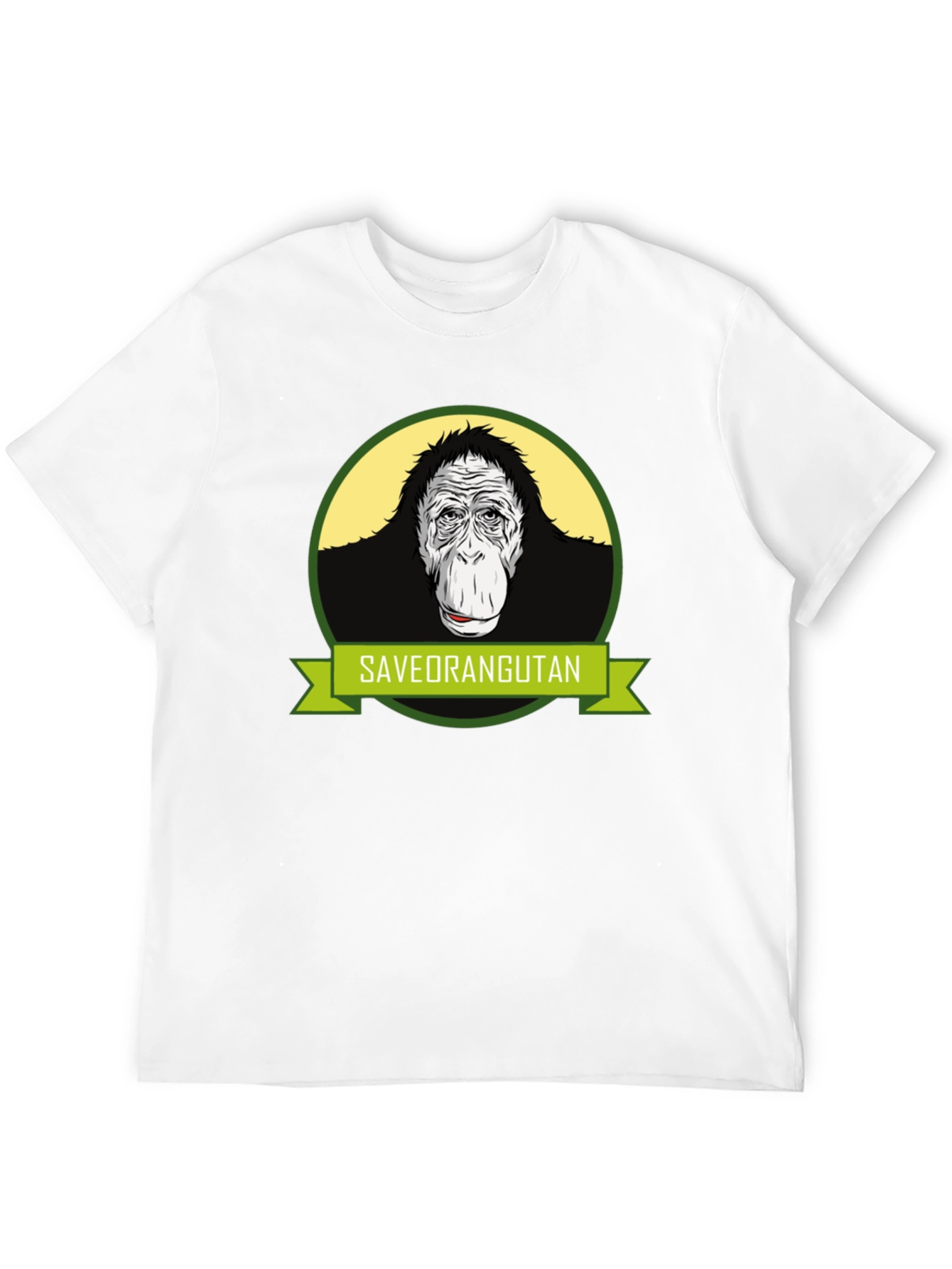 Save Orangutan Graphic Tee - Black Cotton T-Shirt
