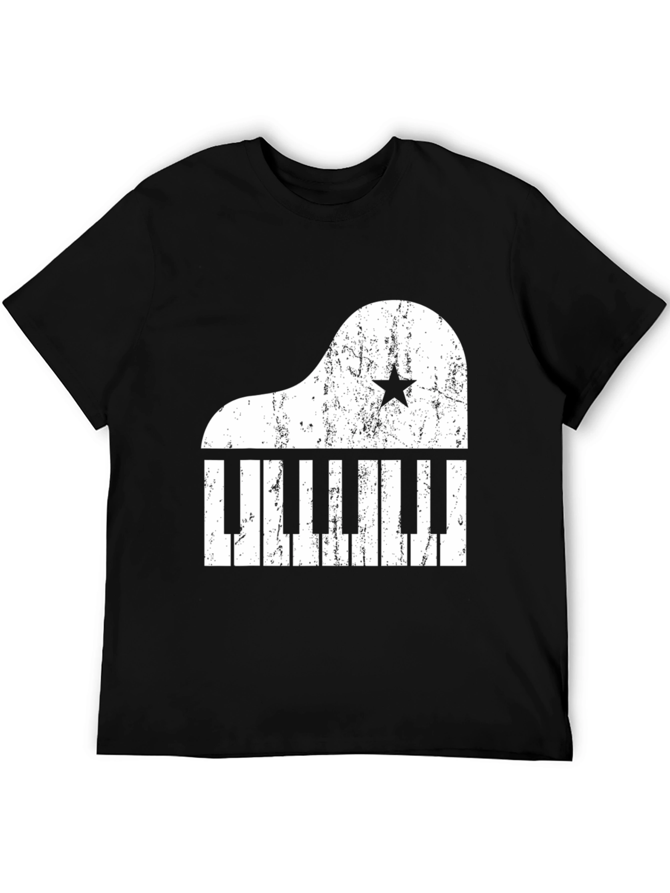 Piano Star Black Graphic Tee