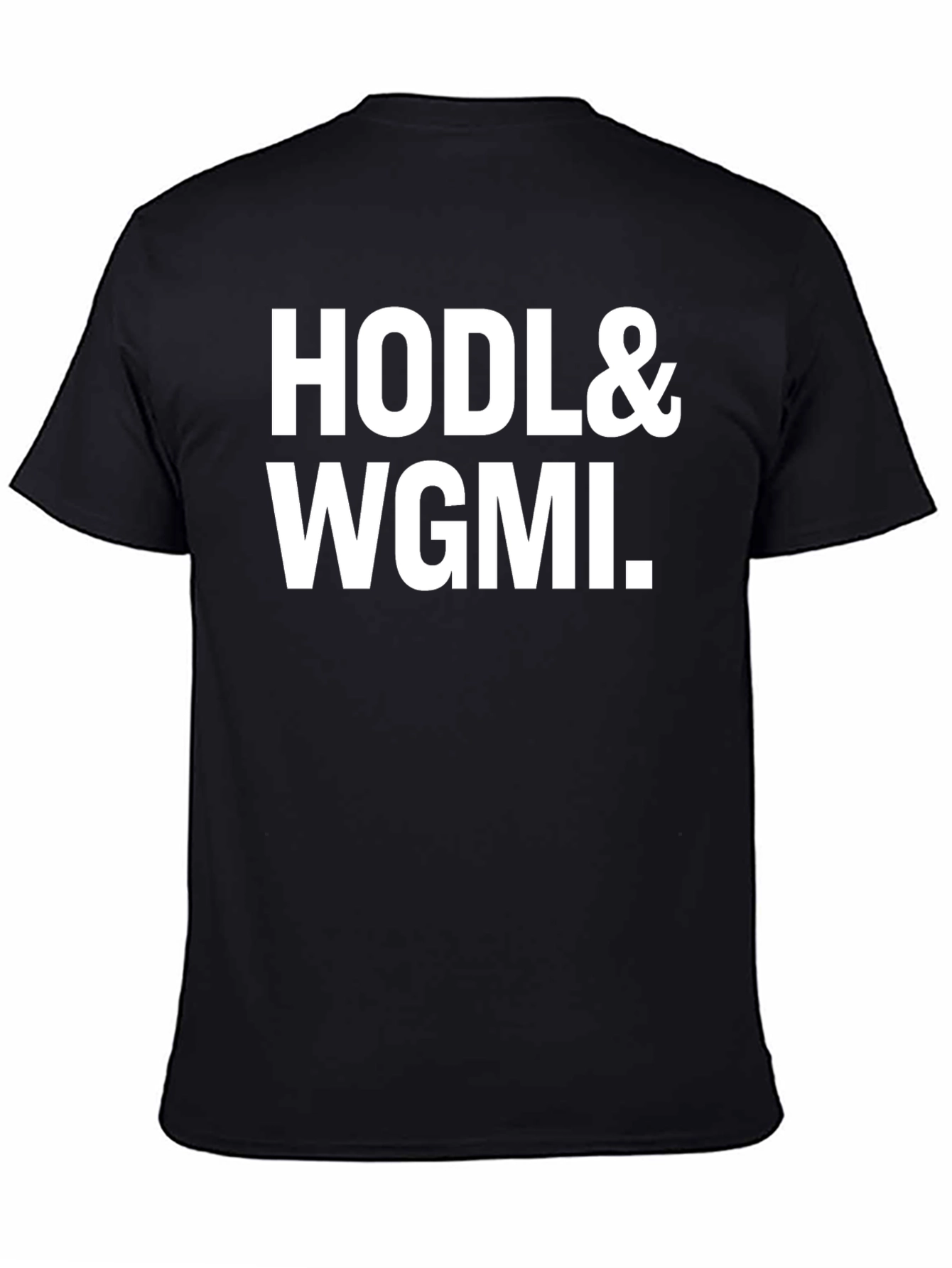 HODL & WGMI Crypto Enthusiast Black T-Shirt