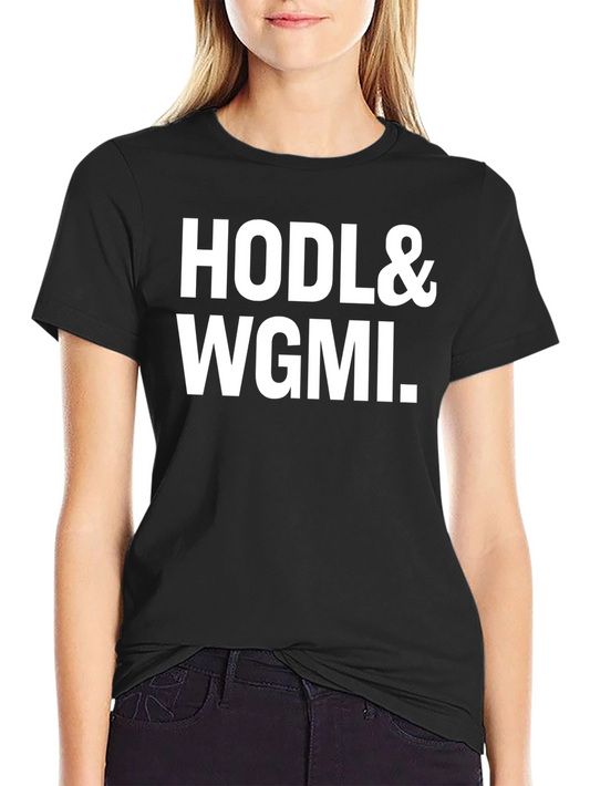 HODL & WGMI Crypto Enthusiast Black T-Shirt