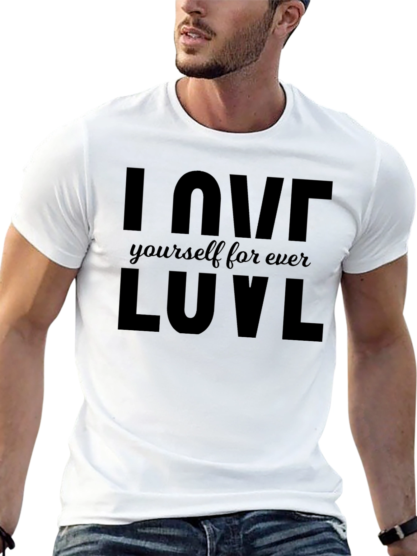 I Love Yourself LUVL Black T-Shirt