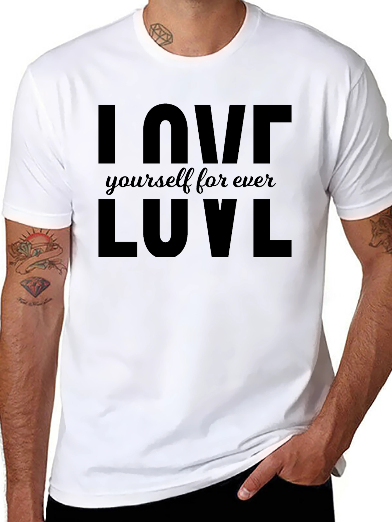 I Love Yourself LUVL Black T-Shirt