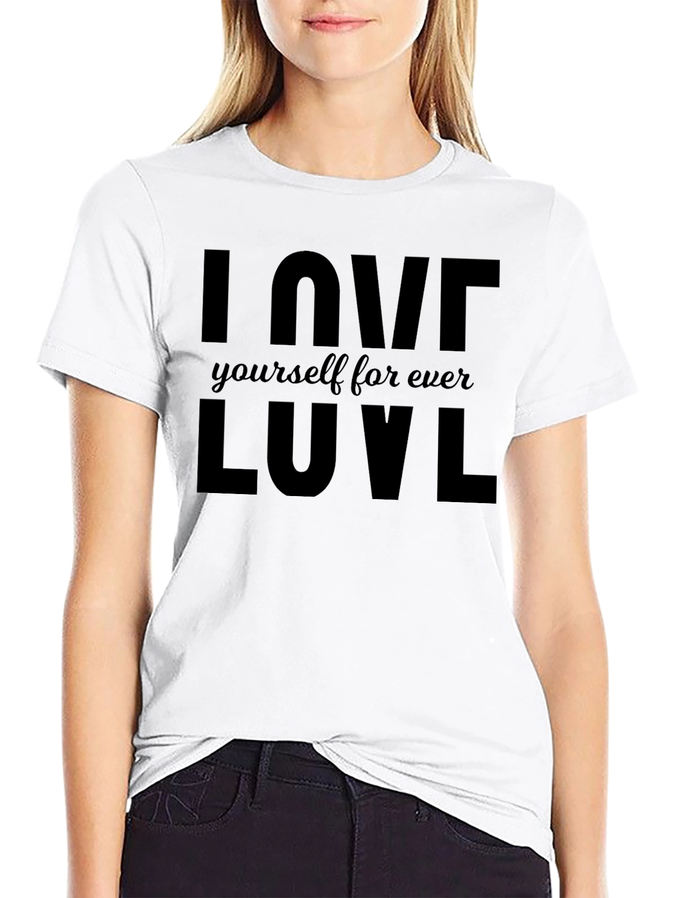 I Love Yourself LUVL Black T-Shirt