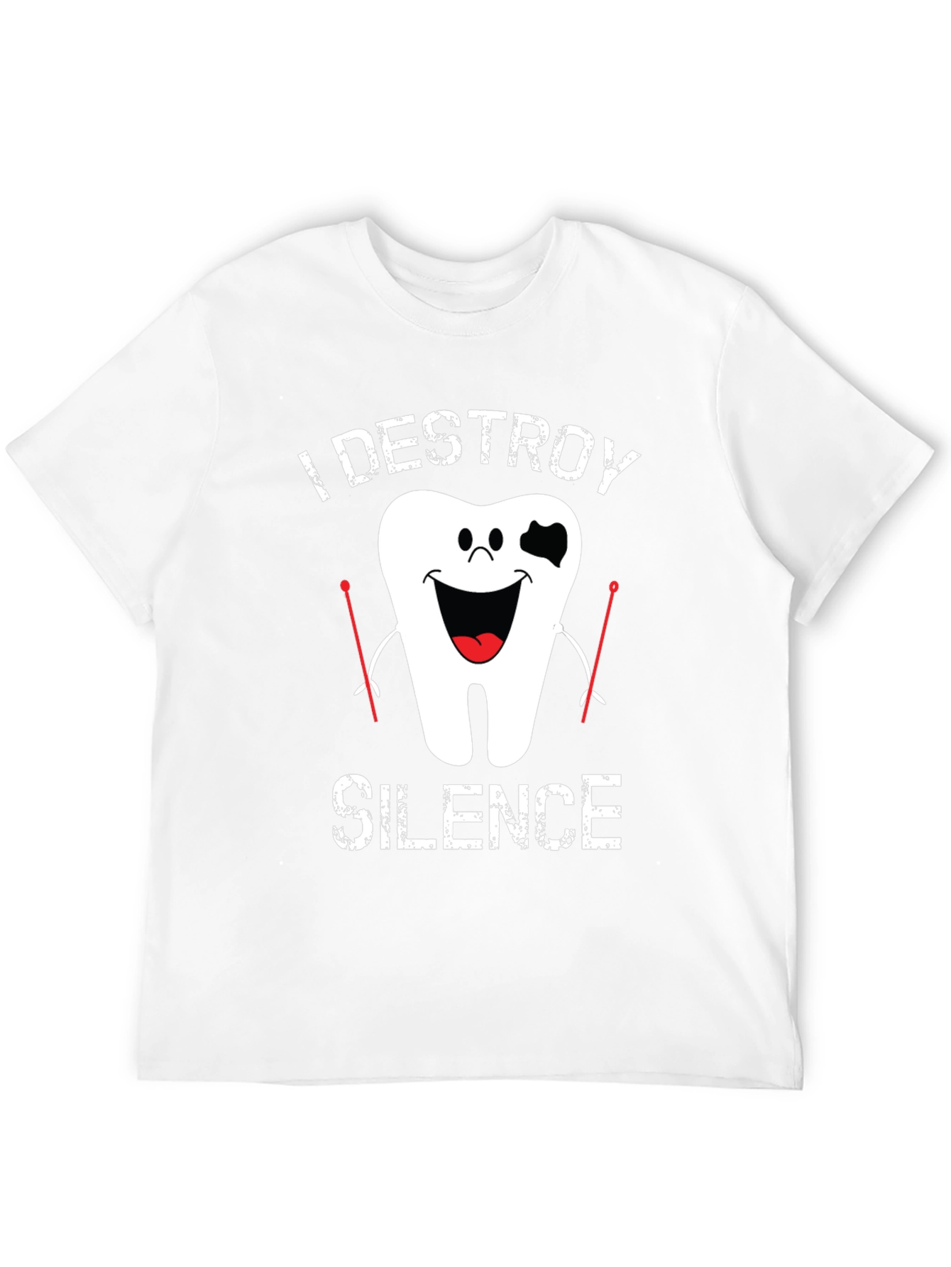 I Destroy Silence Drummer Tooth T-Shirt