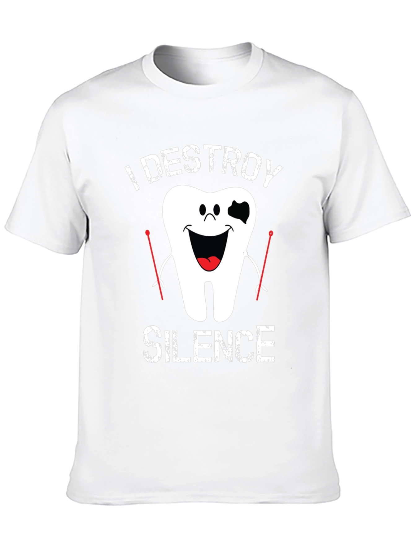 I Destroy Silence Drummer Tooth T-Shirt