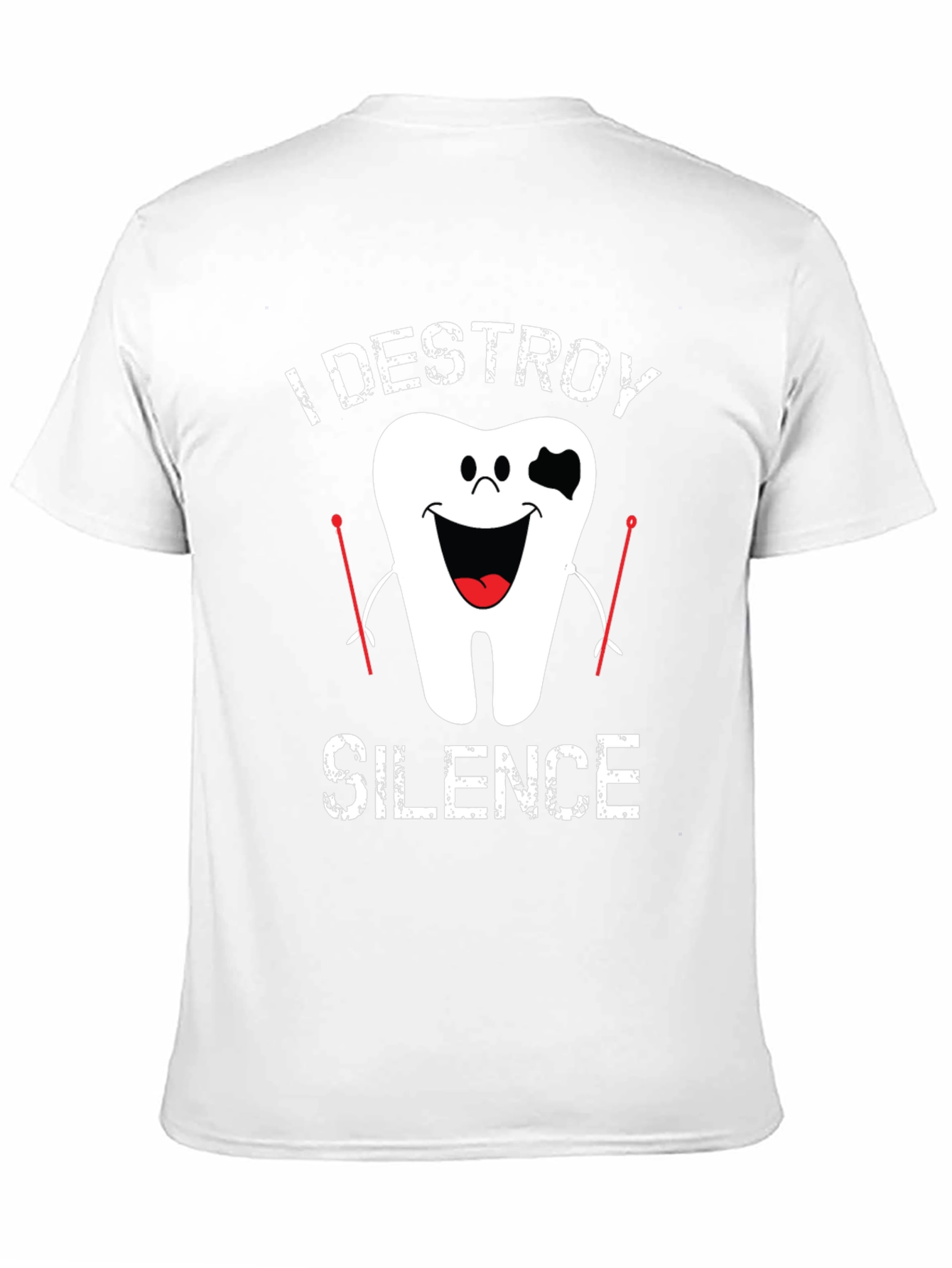 I Destroy Silence Drummer Tooth T-Shirt