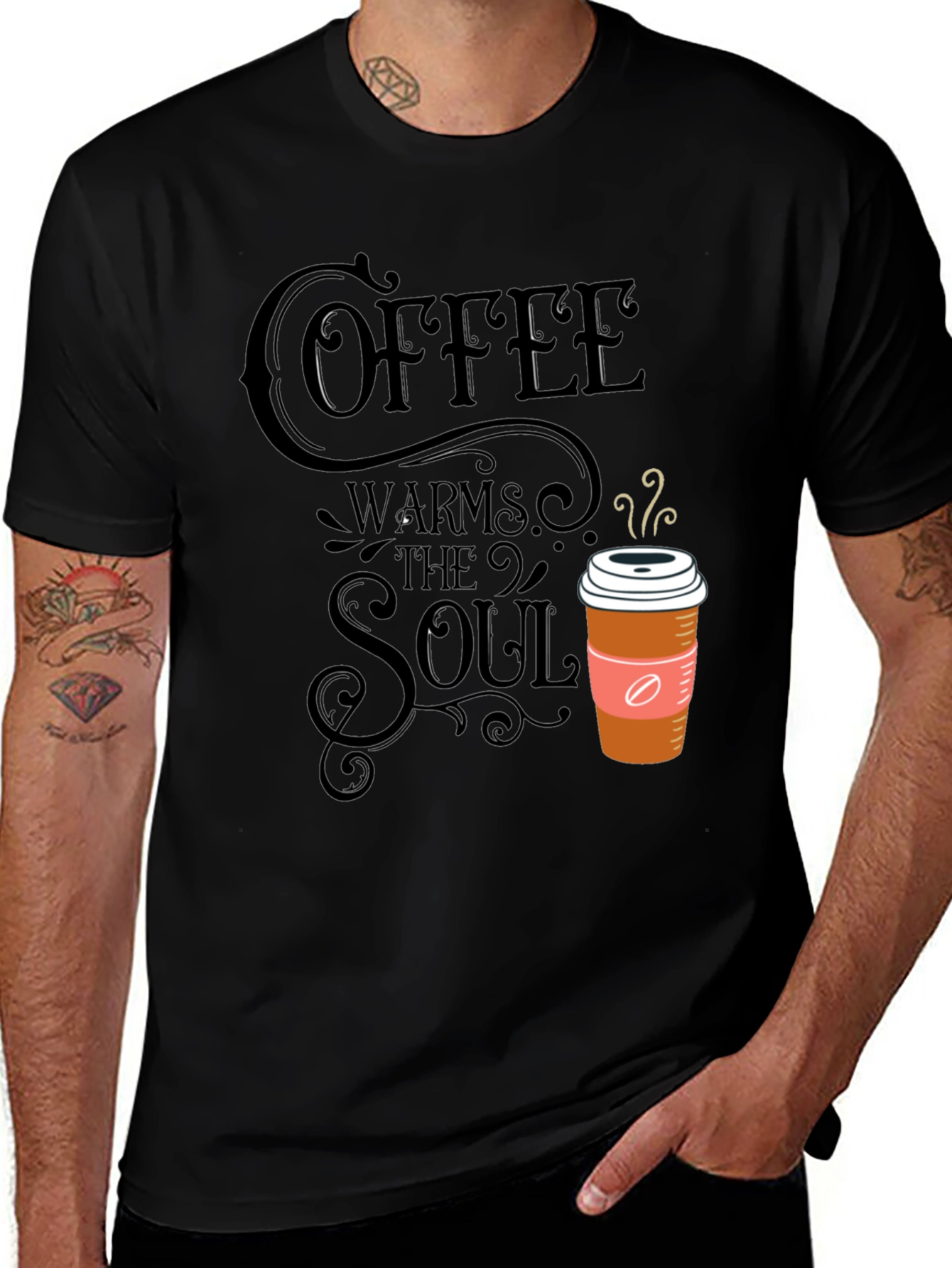 Coffee Warms the Soul Graphic T-Shirt