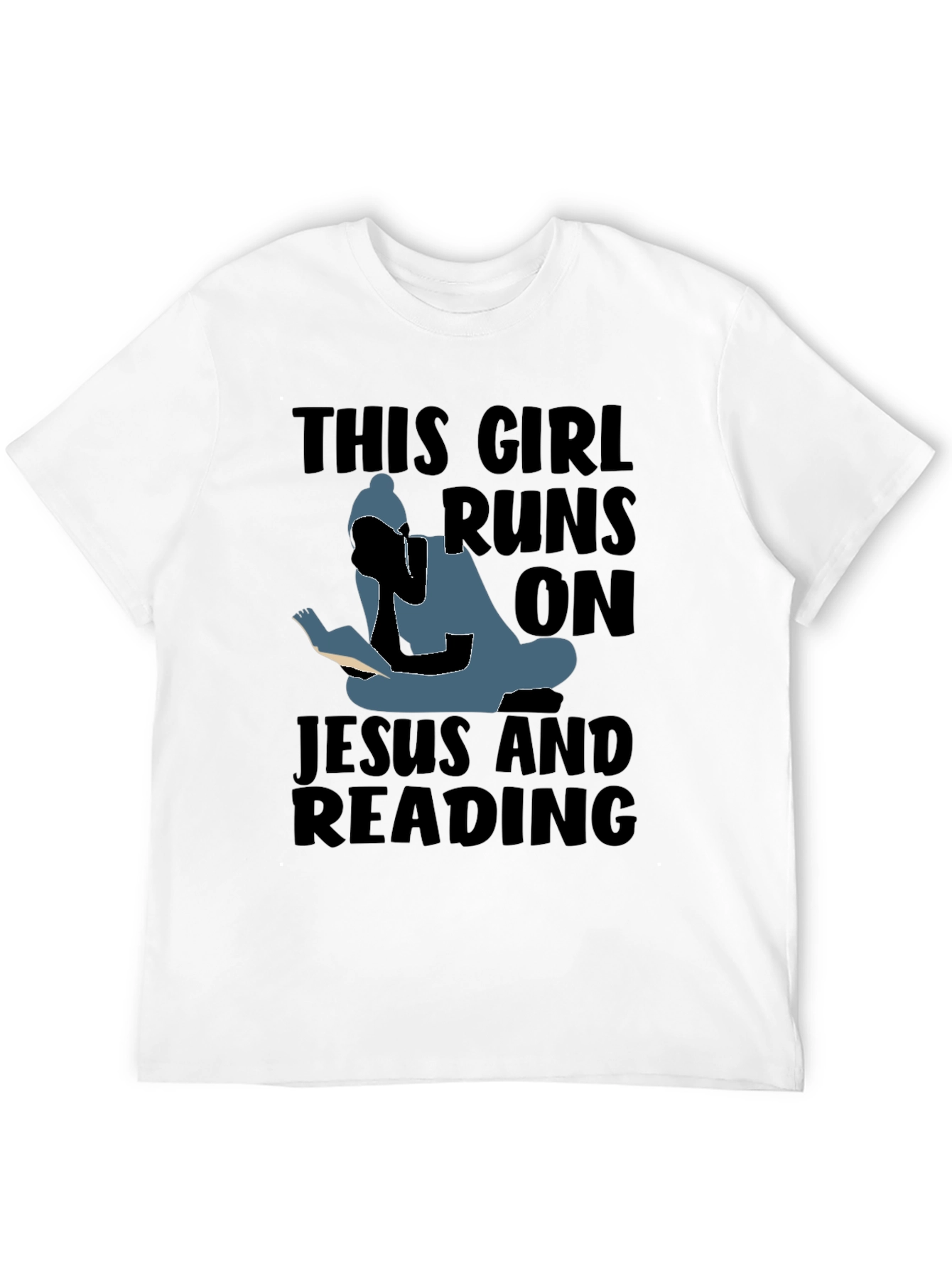 This Girl Runs On Jesus and Reading T-Shirt