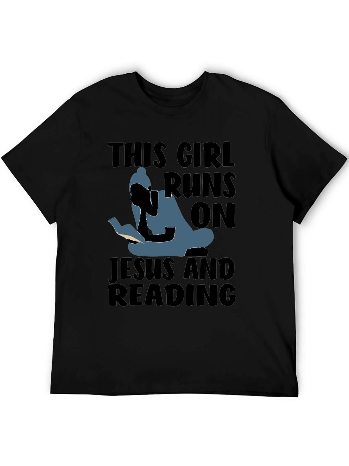 This Girl Runs On Jesus and Reading T-Shirt