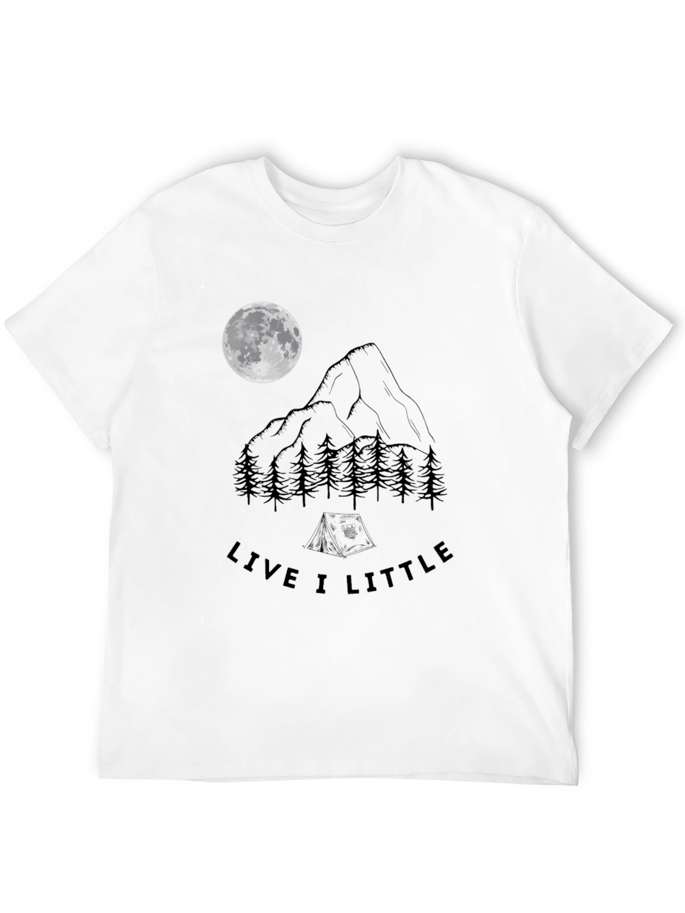 Live A Little Camping T-Shirt - Mountain Moon Design