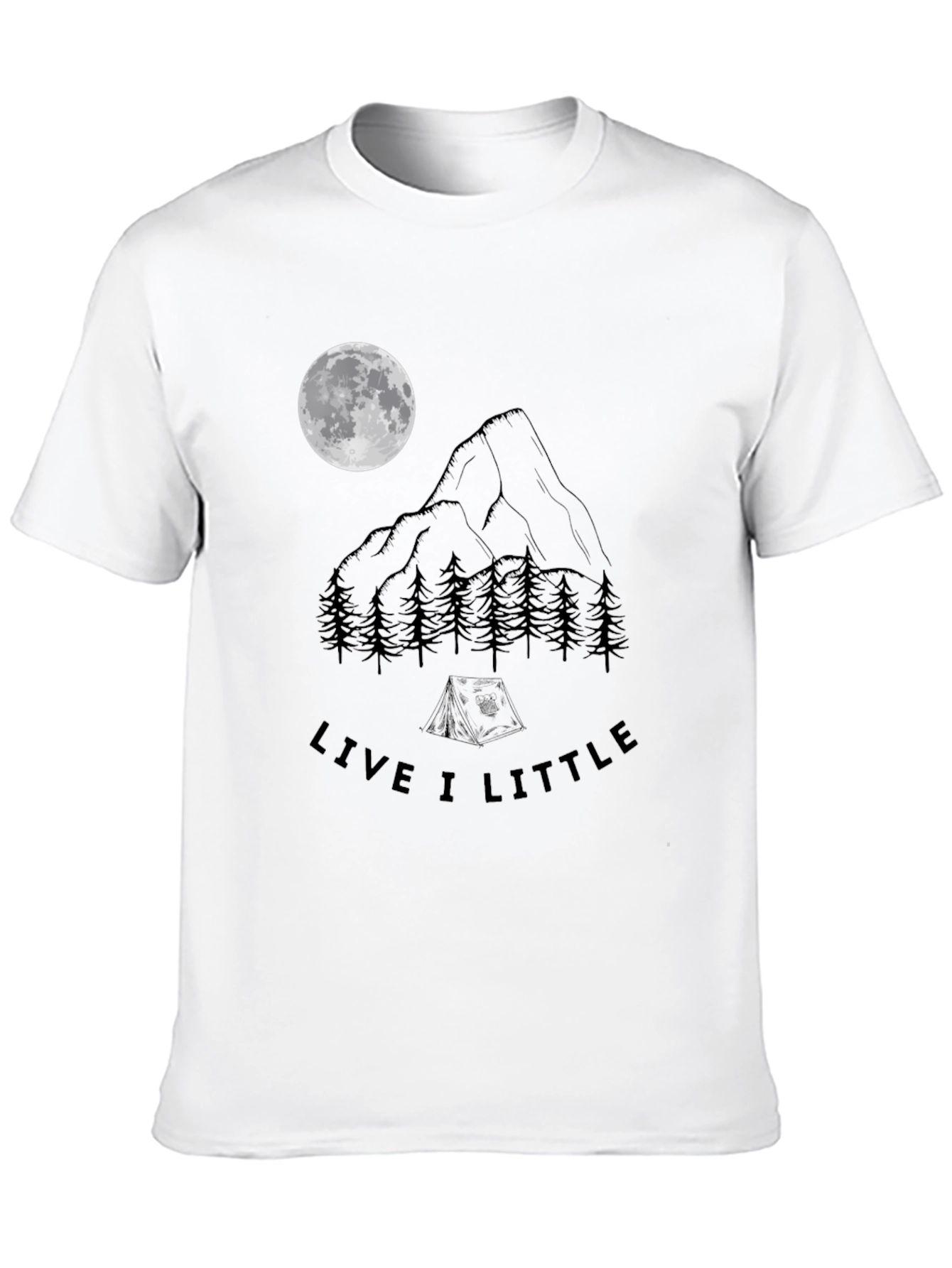 Live A Little Camping T-Shirt - Mountain Moon Design