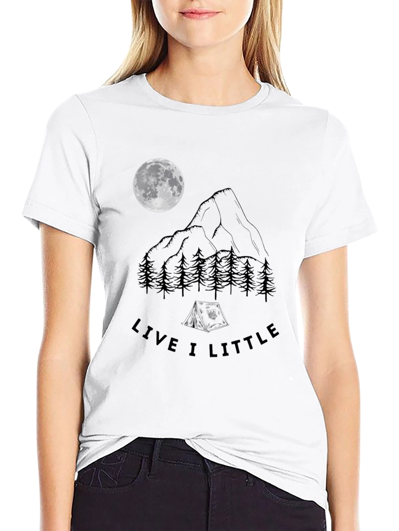 Live A Little Camping T-Shirt - Mountain Moon Design