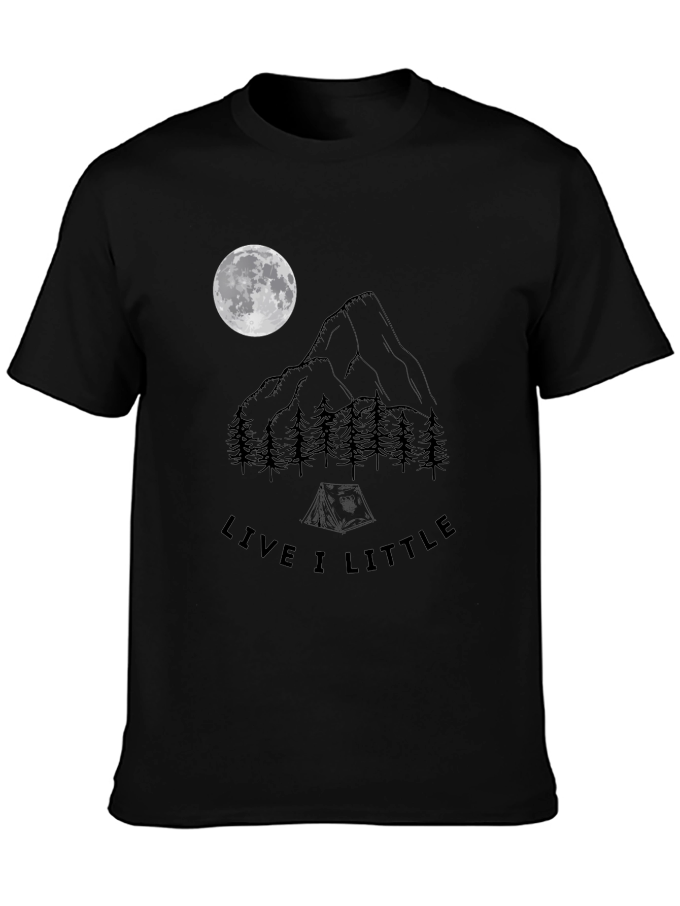 Live A Little Camping T-Shirt - Mountain Moon Design