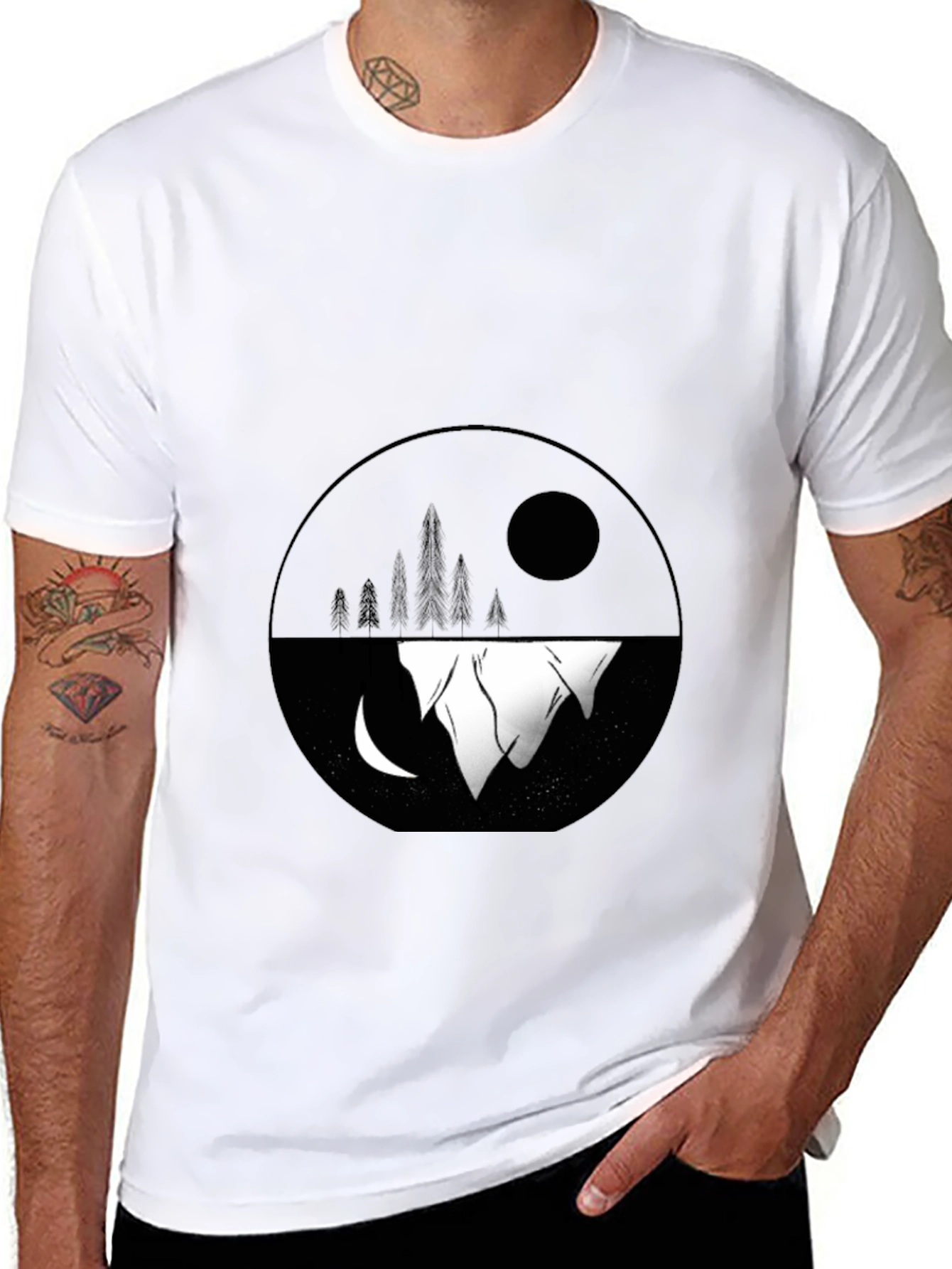 Yin Yang Iceberg Graphic Tee
