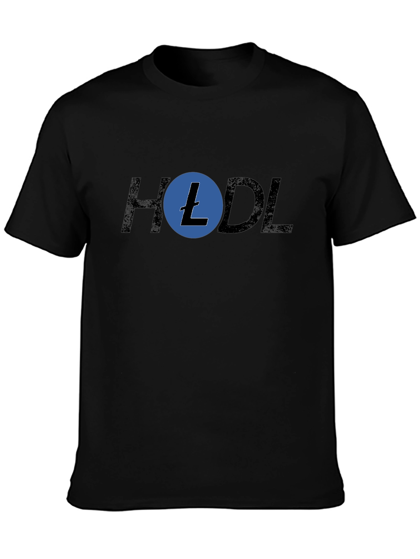HODL Litecoin Crypto T-Shirt - Black Cotton Blend