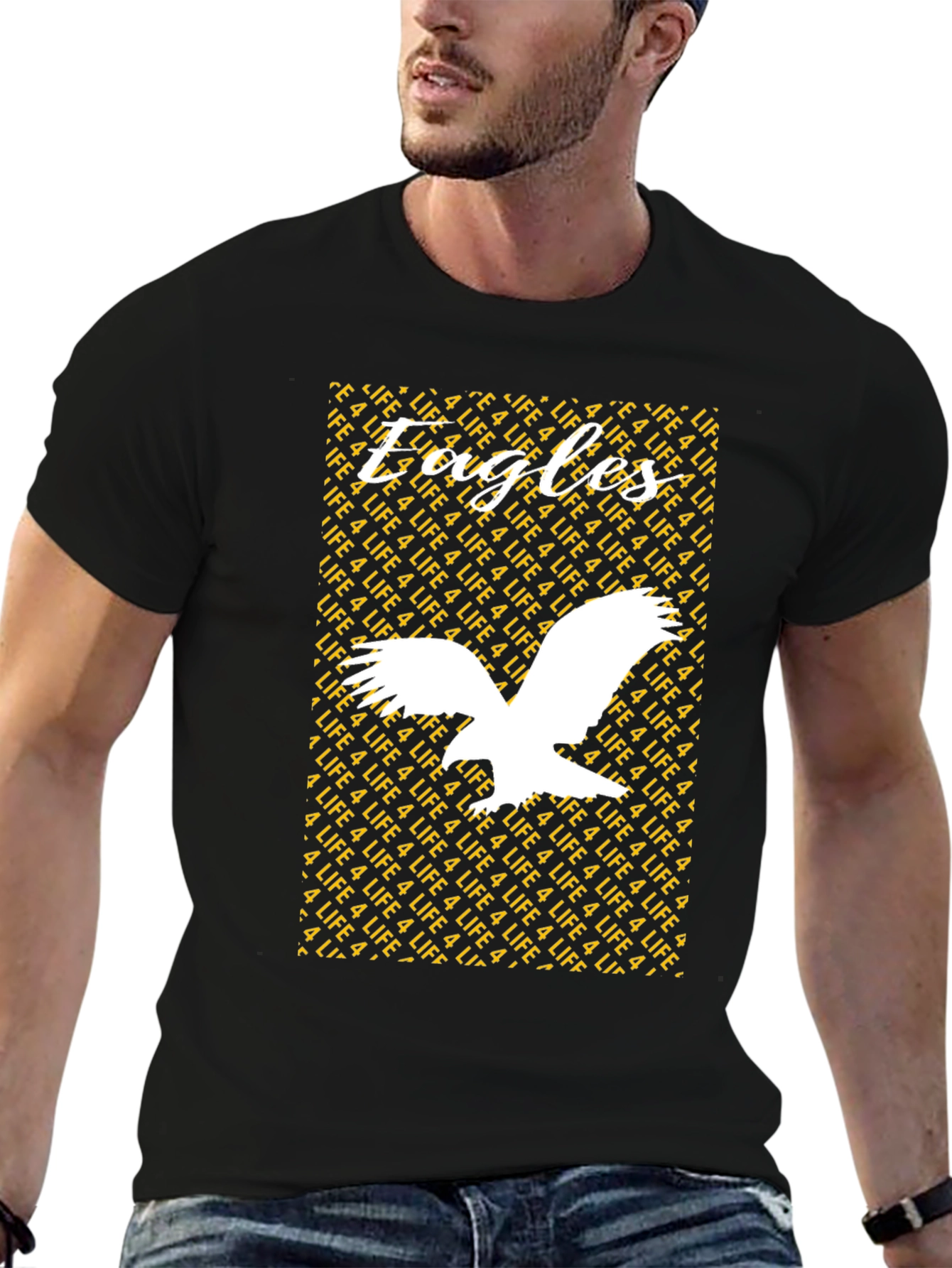 Eagles 4 Life Graphic T-Shirt - Black