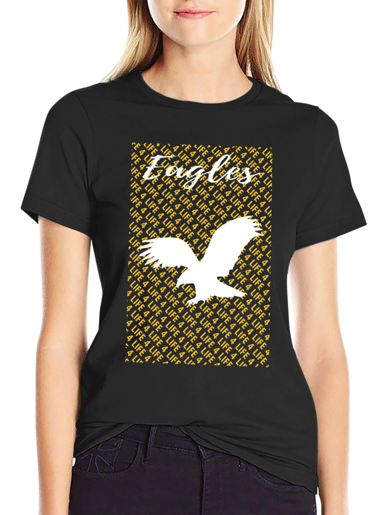 Eagles 4 Life Graphic T-Shirt - Black