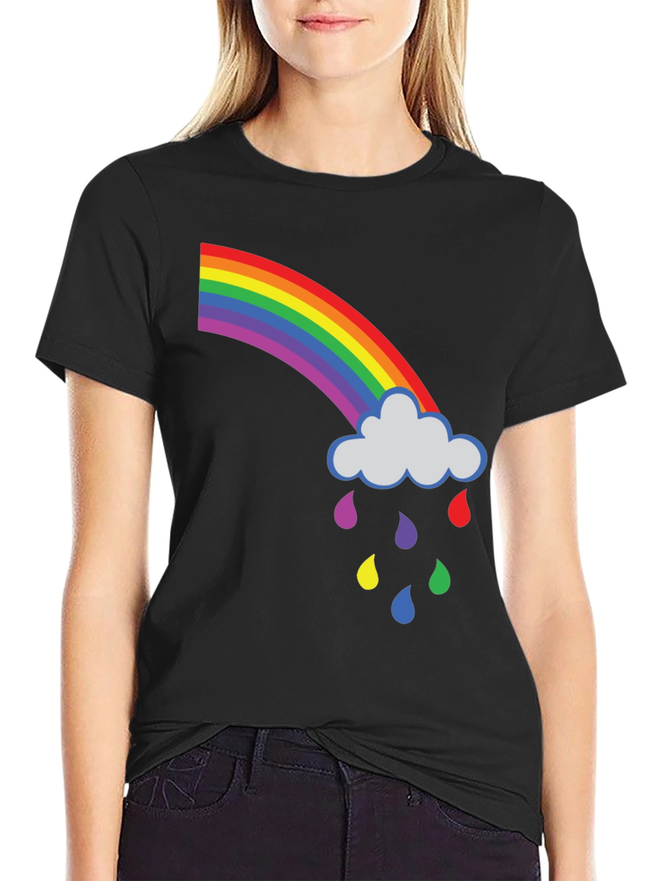 Rainbow Cloud Graphic T-Shirt