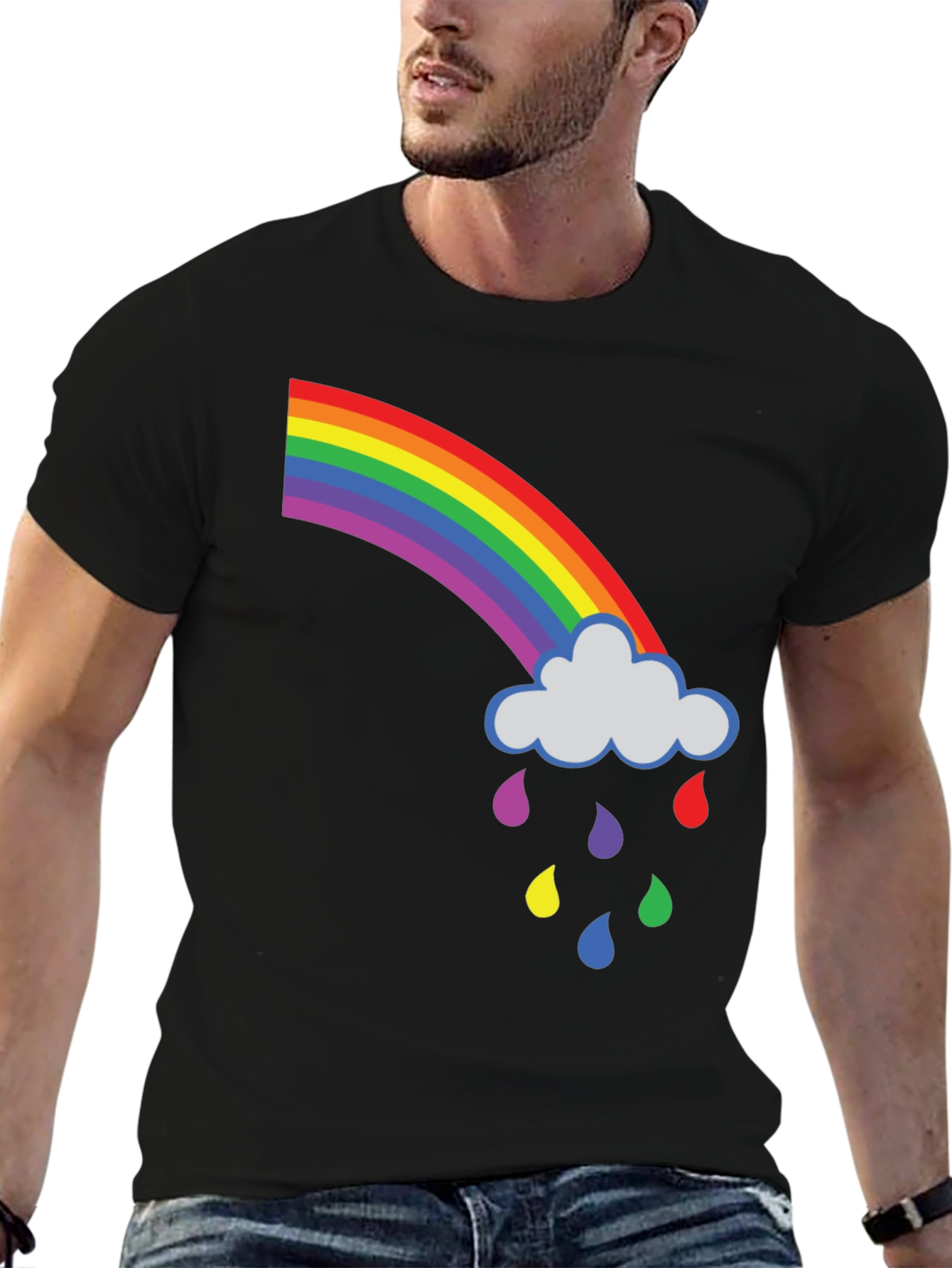 Rainbow Cloud Graphic T-Shirt