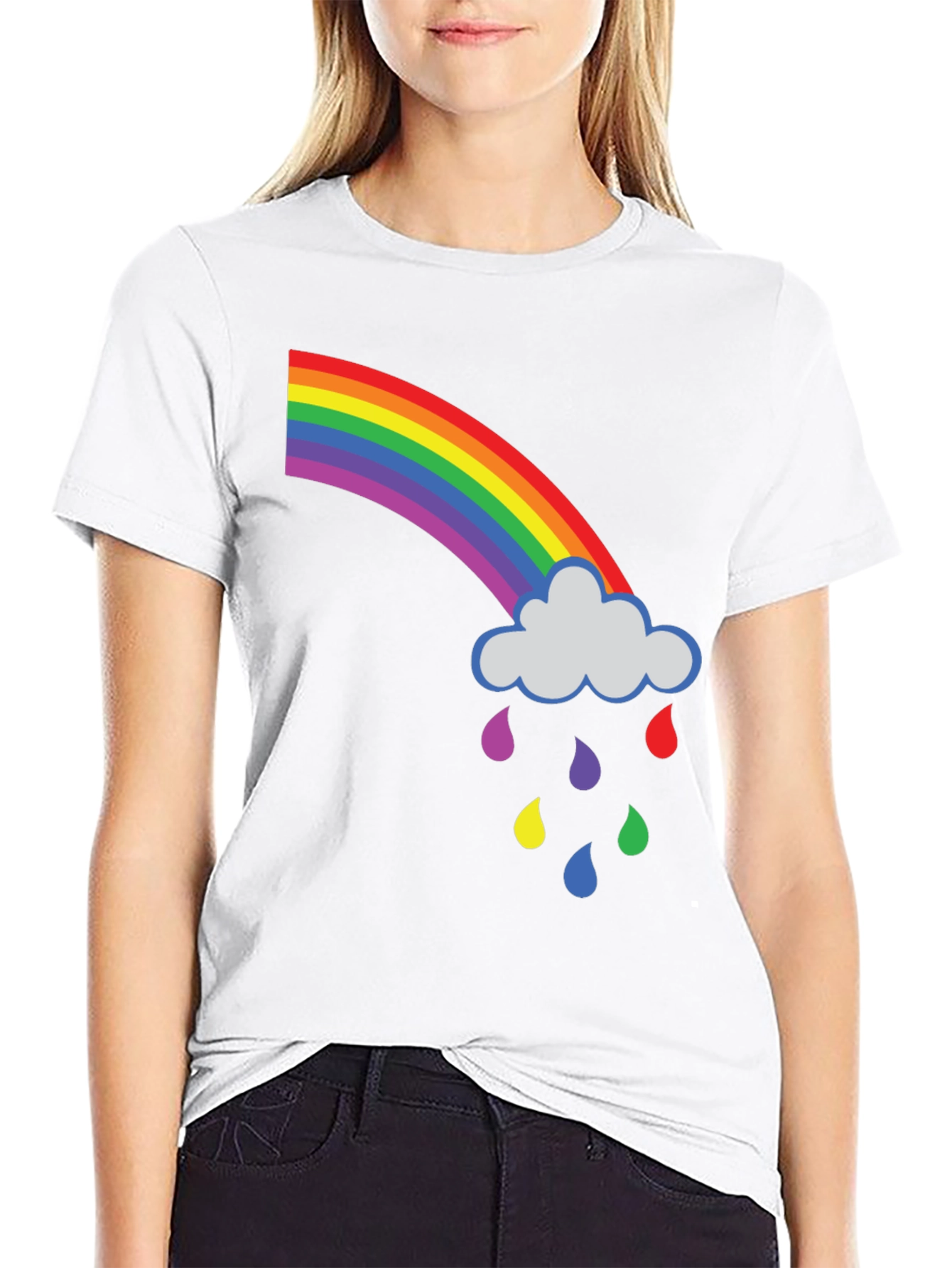 Rainbow Cloud Graphic T-Shirt