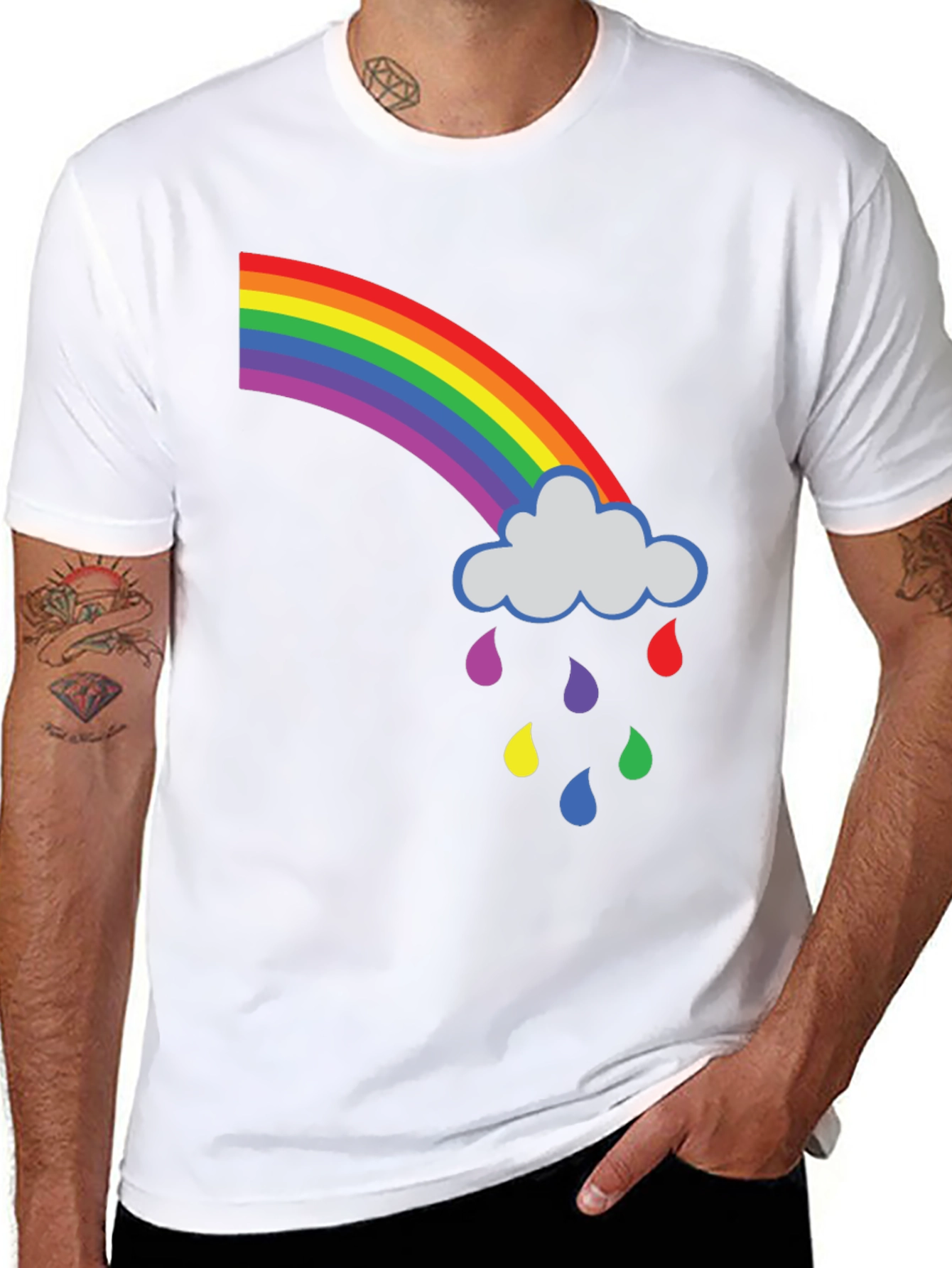 Rainbow Cloud Graphic T-Shirt