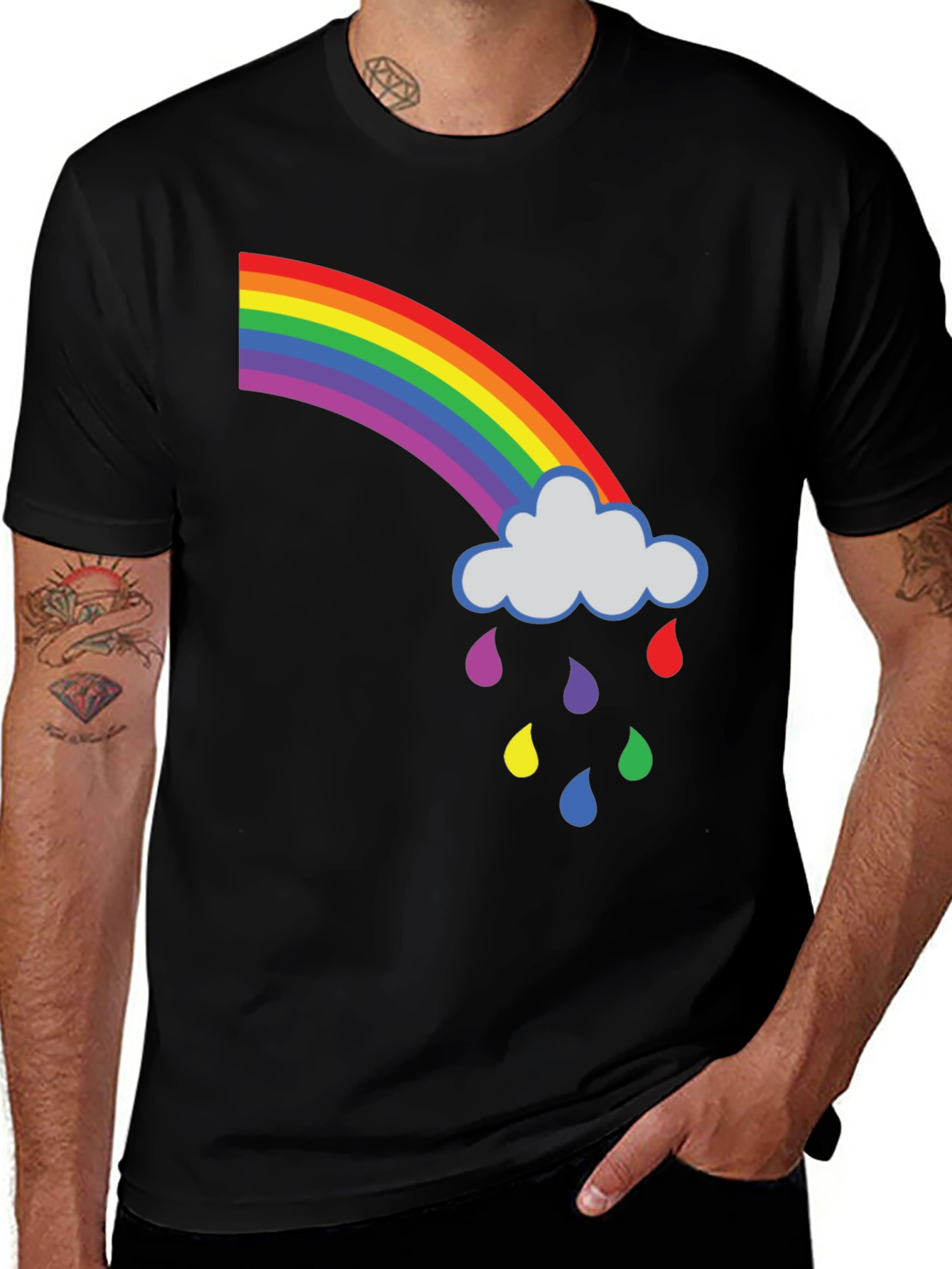 Rainbow Cloud Graphic T-Shirt