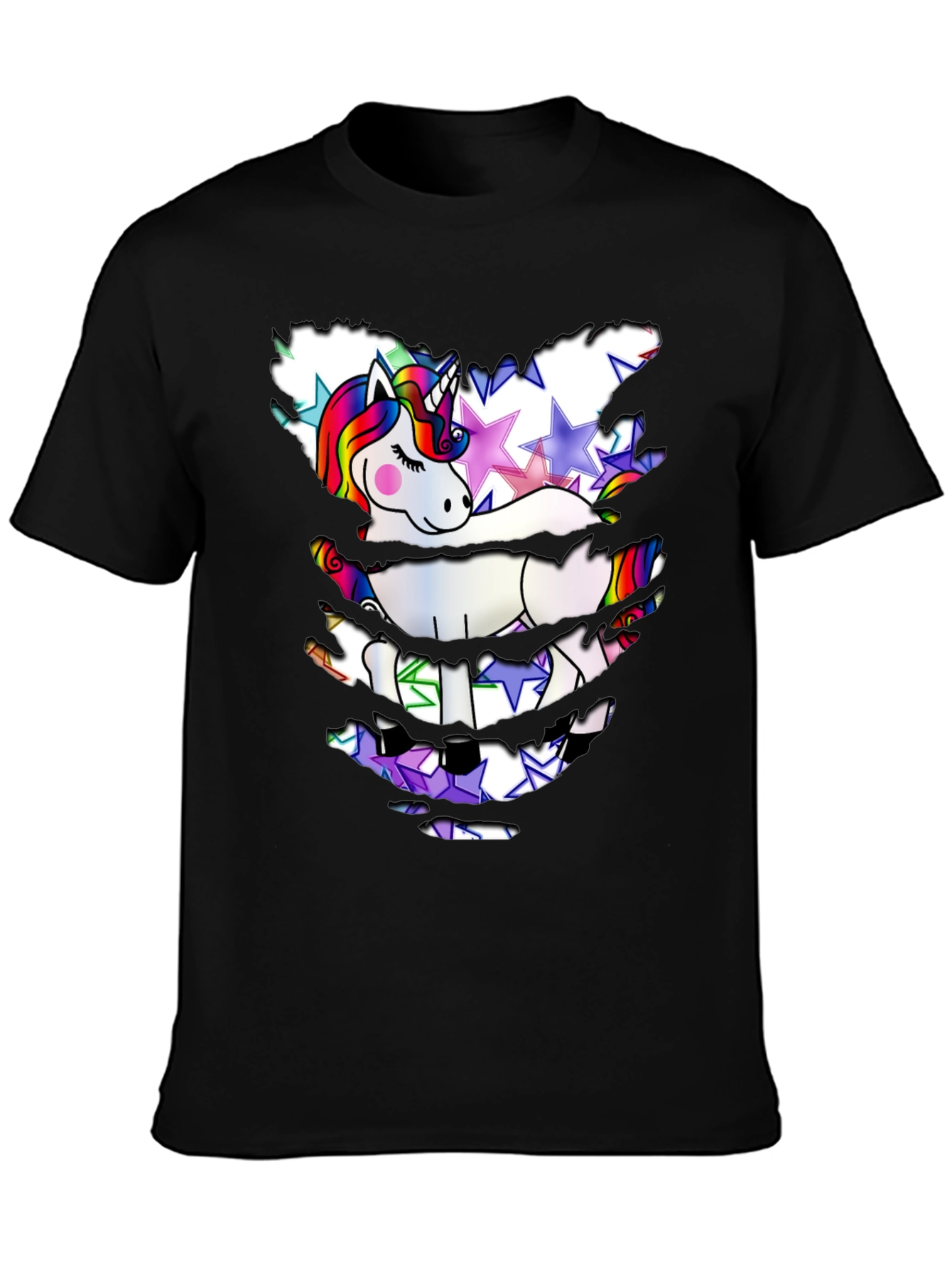 Unicorn Star T-Shirt - Distressed Look