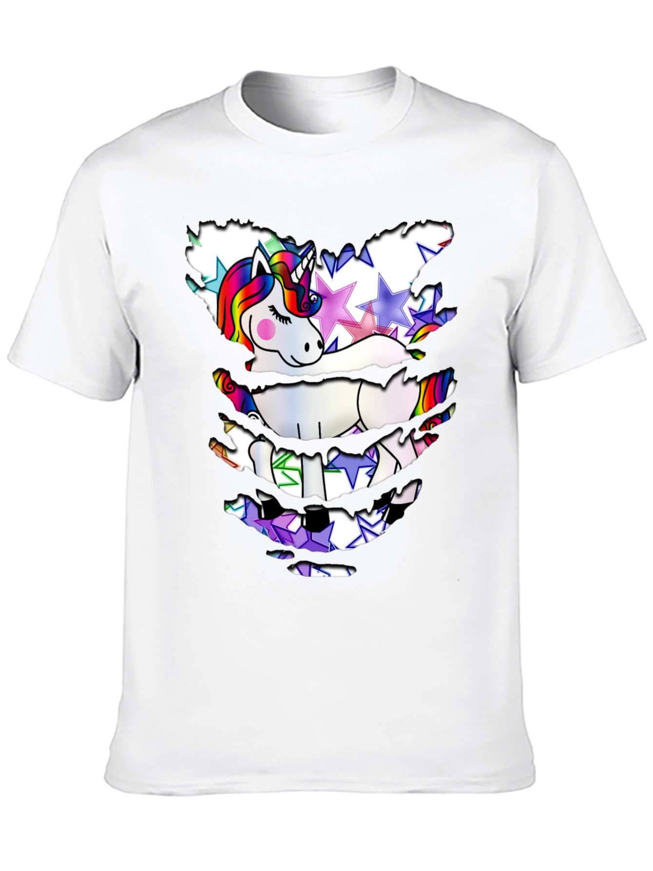 Unicorn Star T-Shirt - Distressed Look