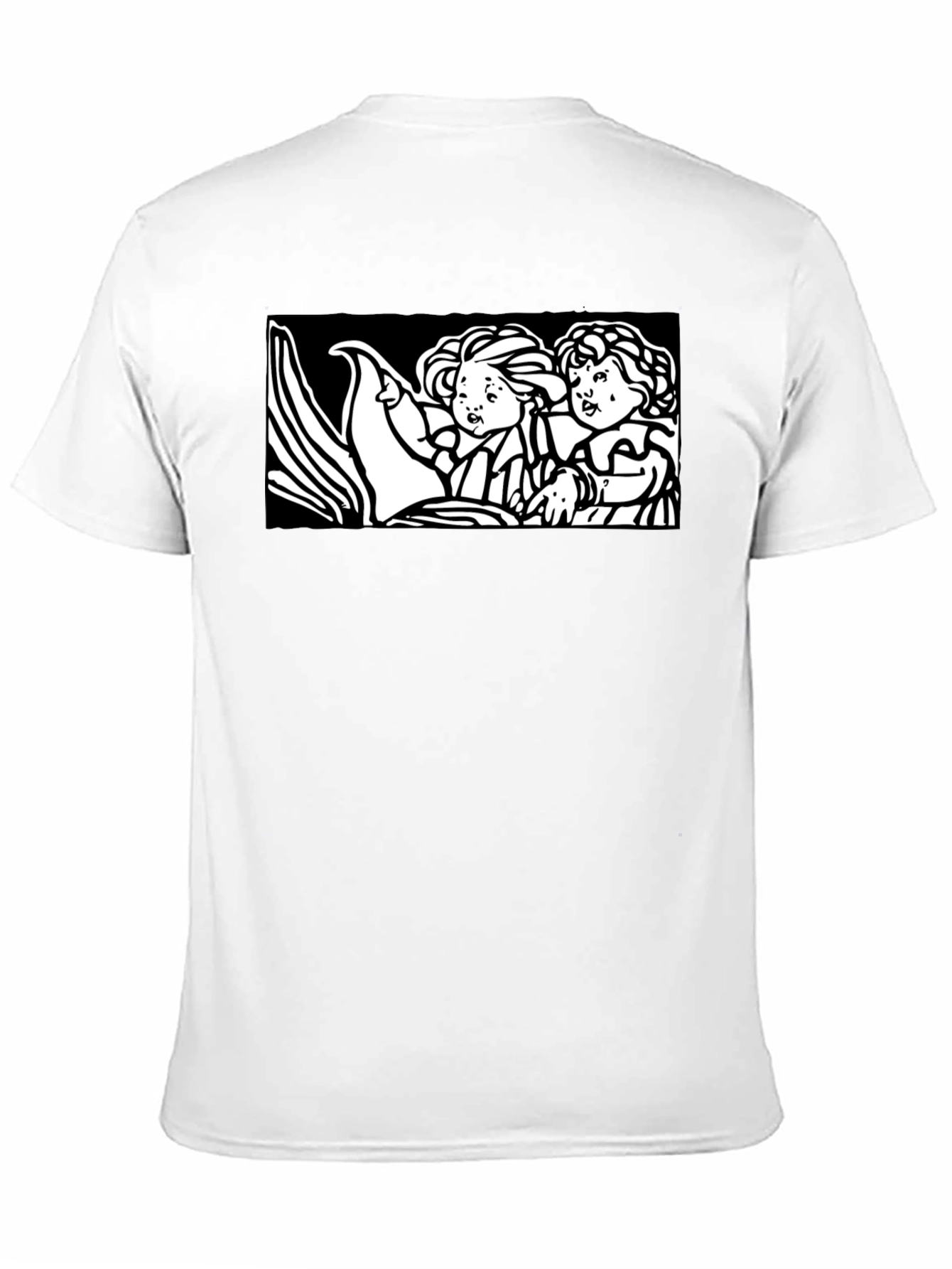 Retro Cartoon Graphic Tee - Black