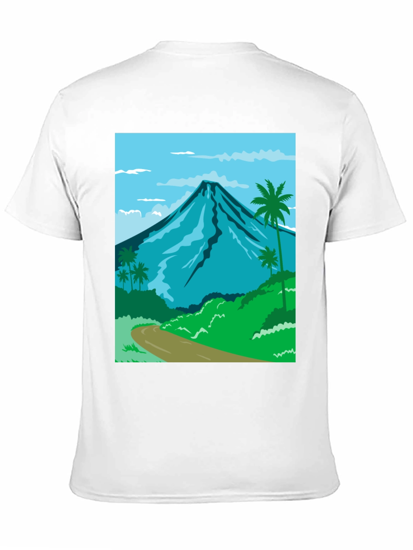 Mountain and Palm Tree Graphic Tee