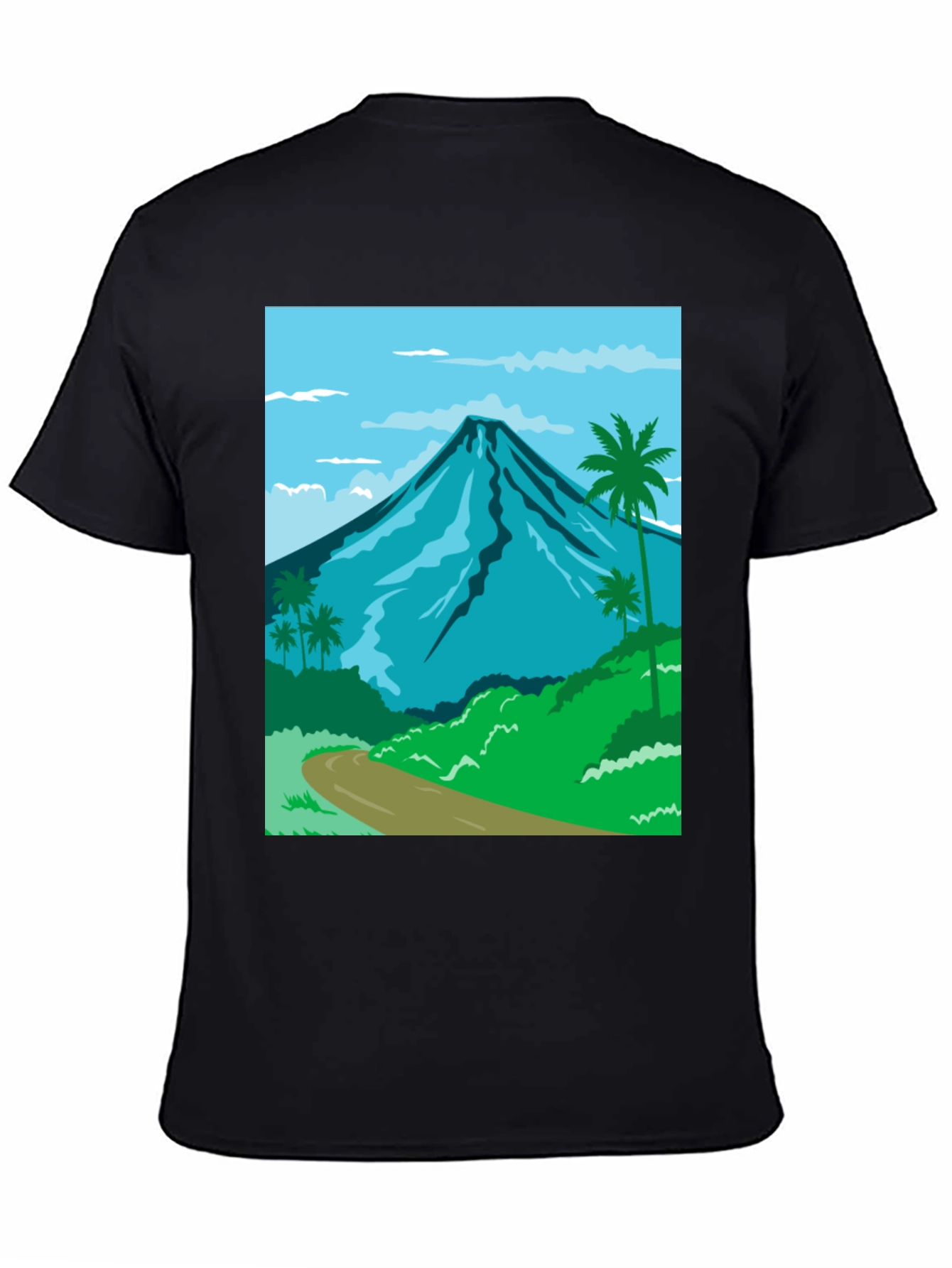 Mountain and Palm Tree Graphic Tee