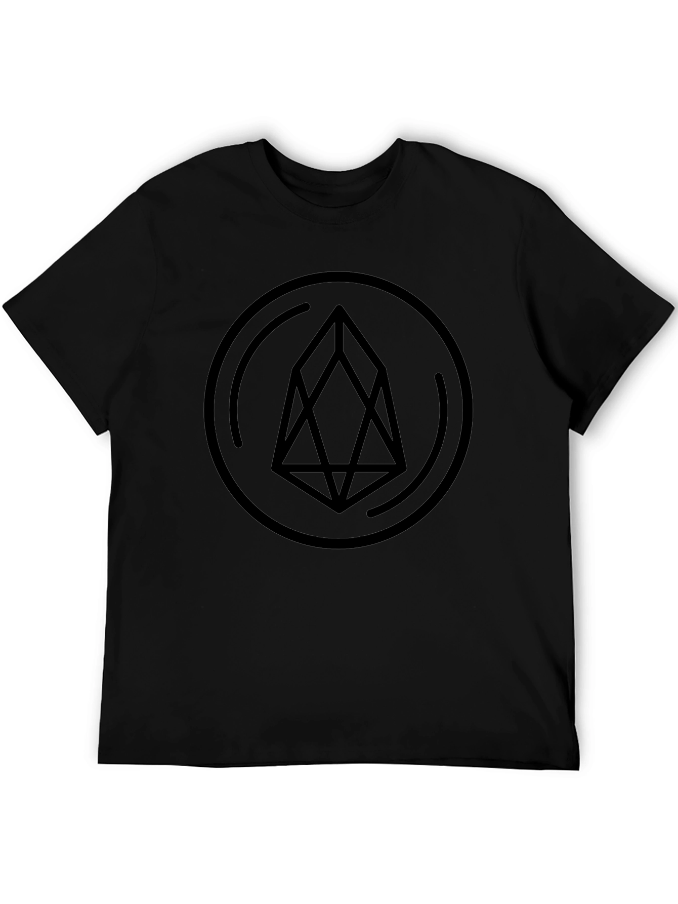 Geometric Graphic Tee - Modern Black T-Shirt