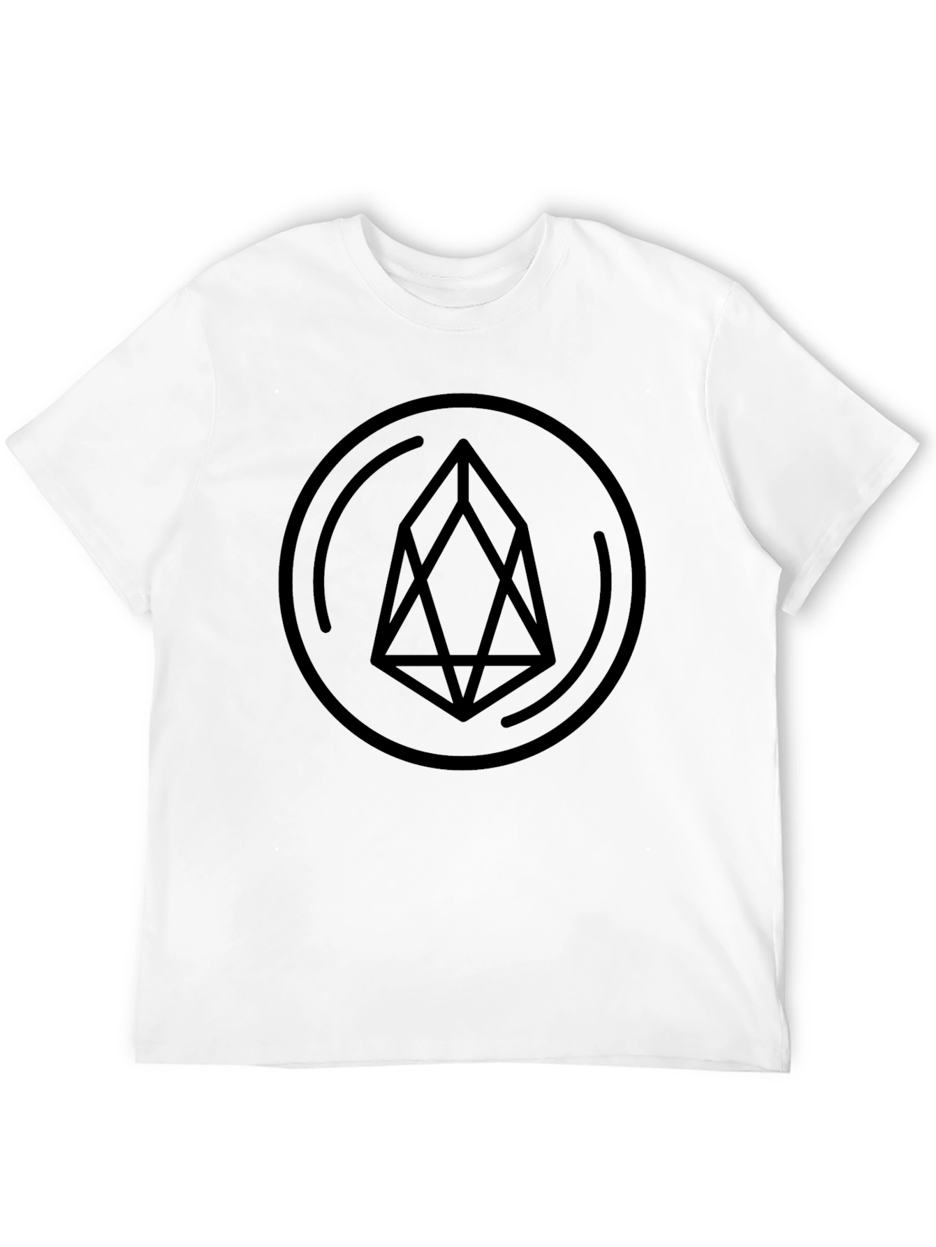 Geometric Graphic Tee - Modern Black T-Shirt