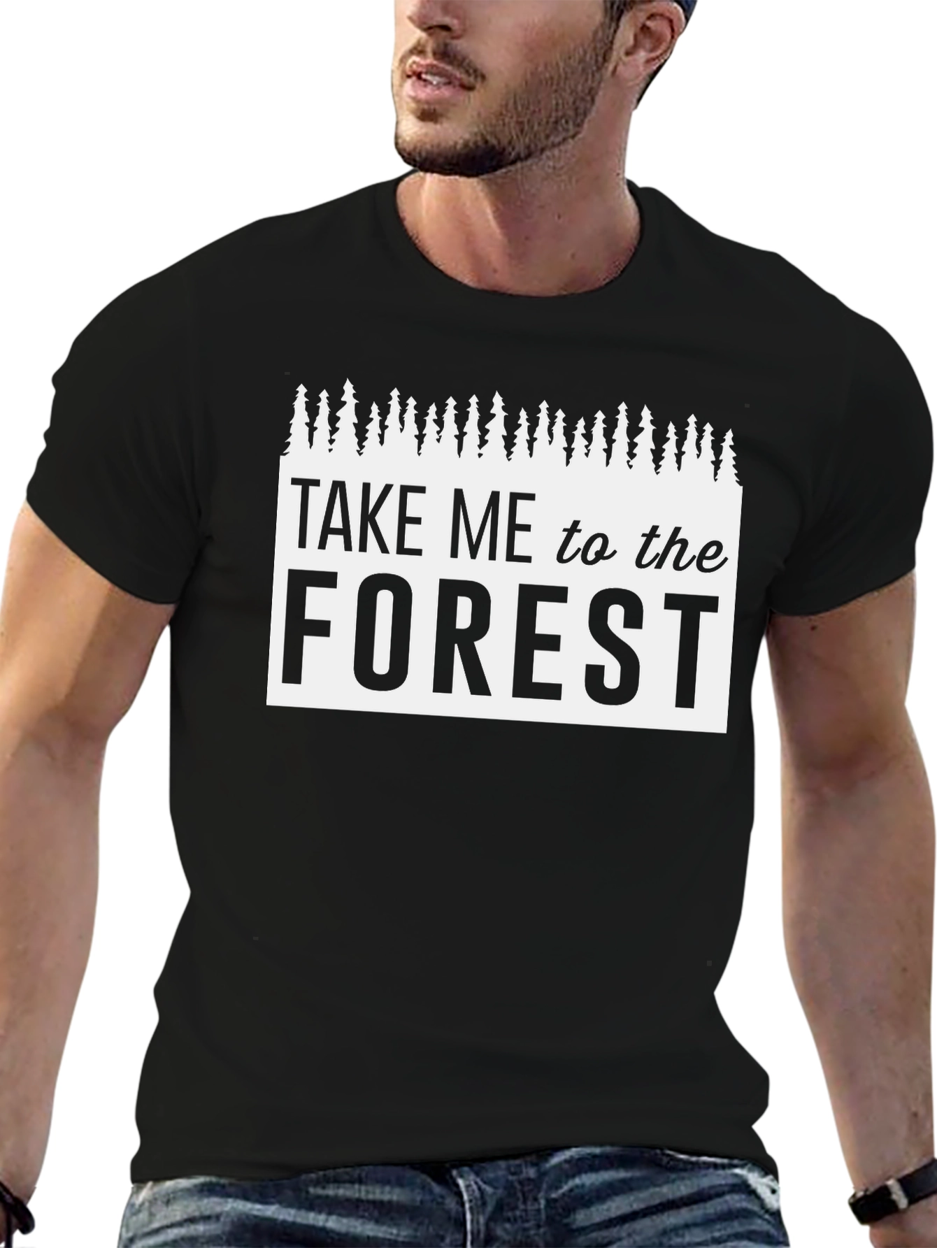 Take Me to the Forest Black Graphic Tee
