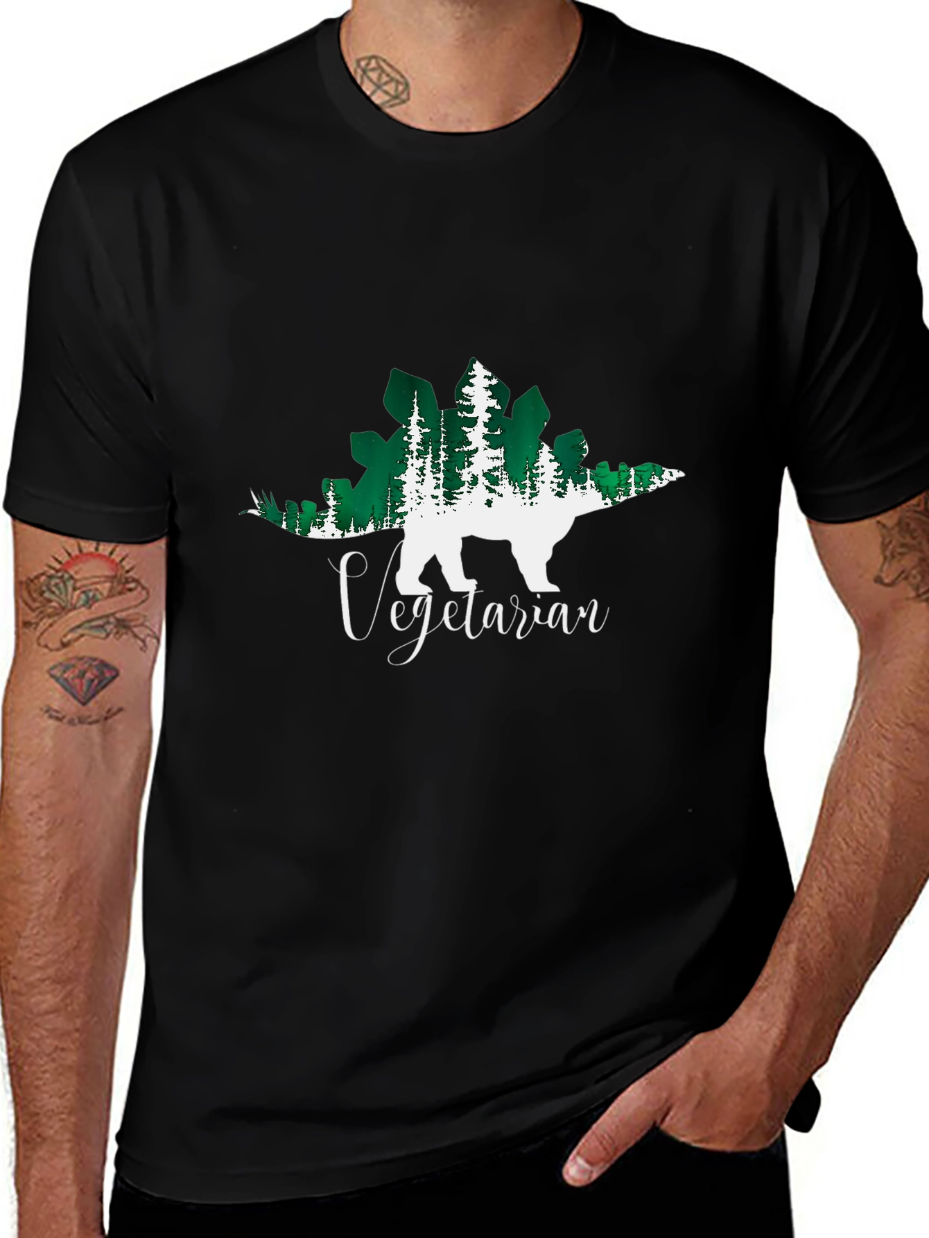 Vegetarian Dinosaur Graphic T-Shirt