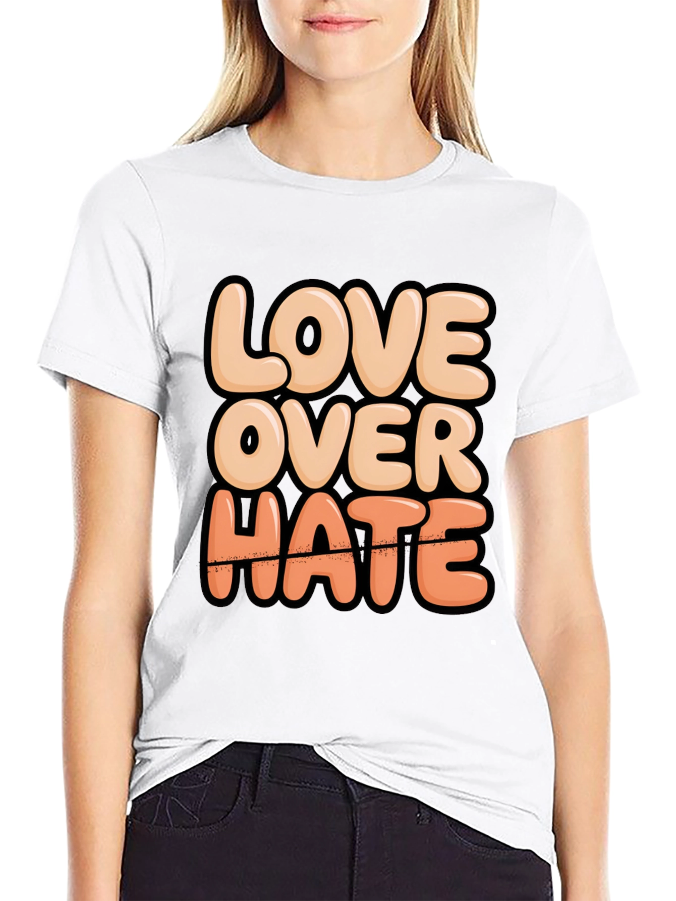 Love Over Hate Graphic T-Shirt