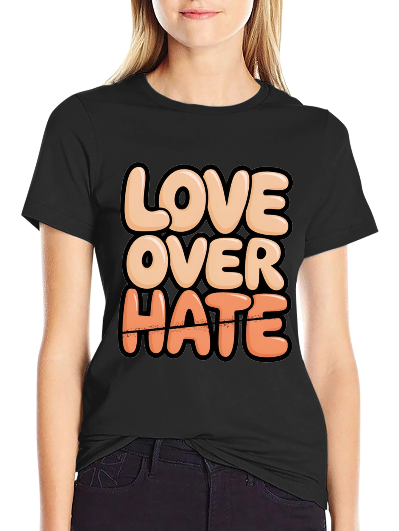 Love Over Hate Graphic T-Shirt