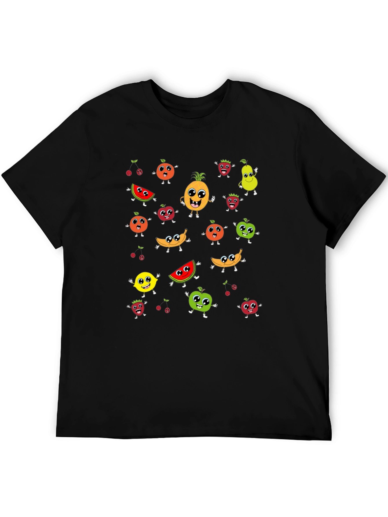 Fun Fruit Cartoon Graphic Tee
