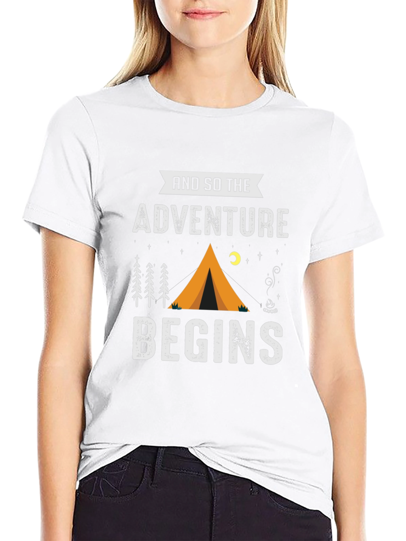 Adventure Begins Camping T-Shirt