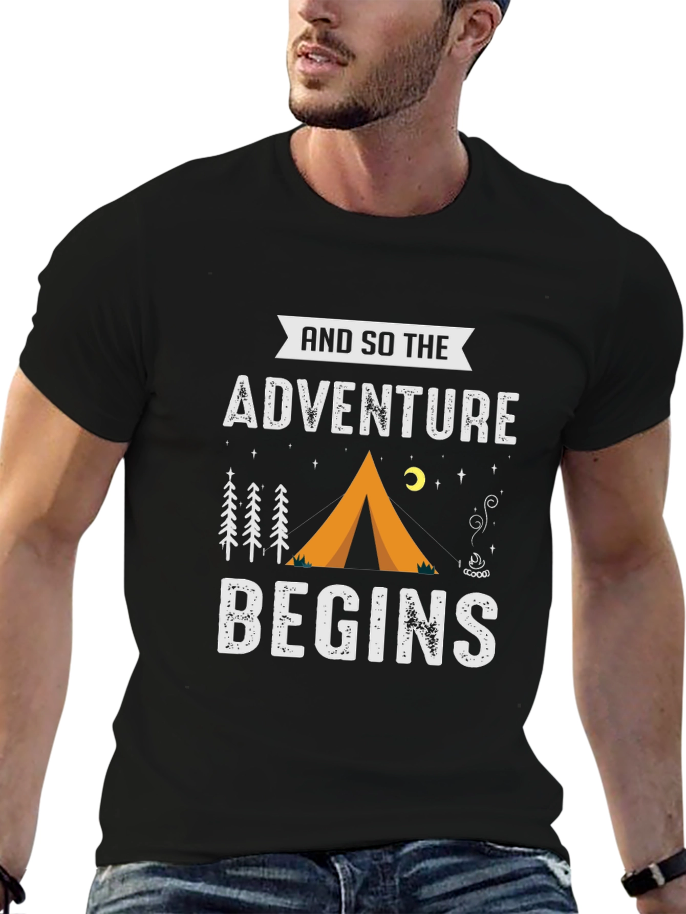 Adventure Begins Camping T-Shirt