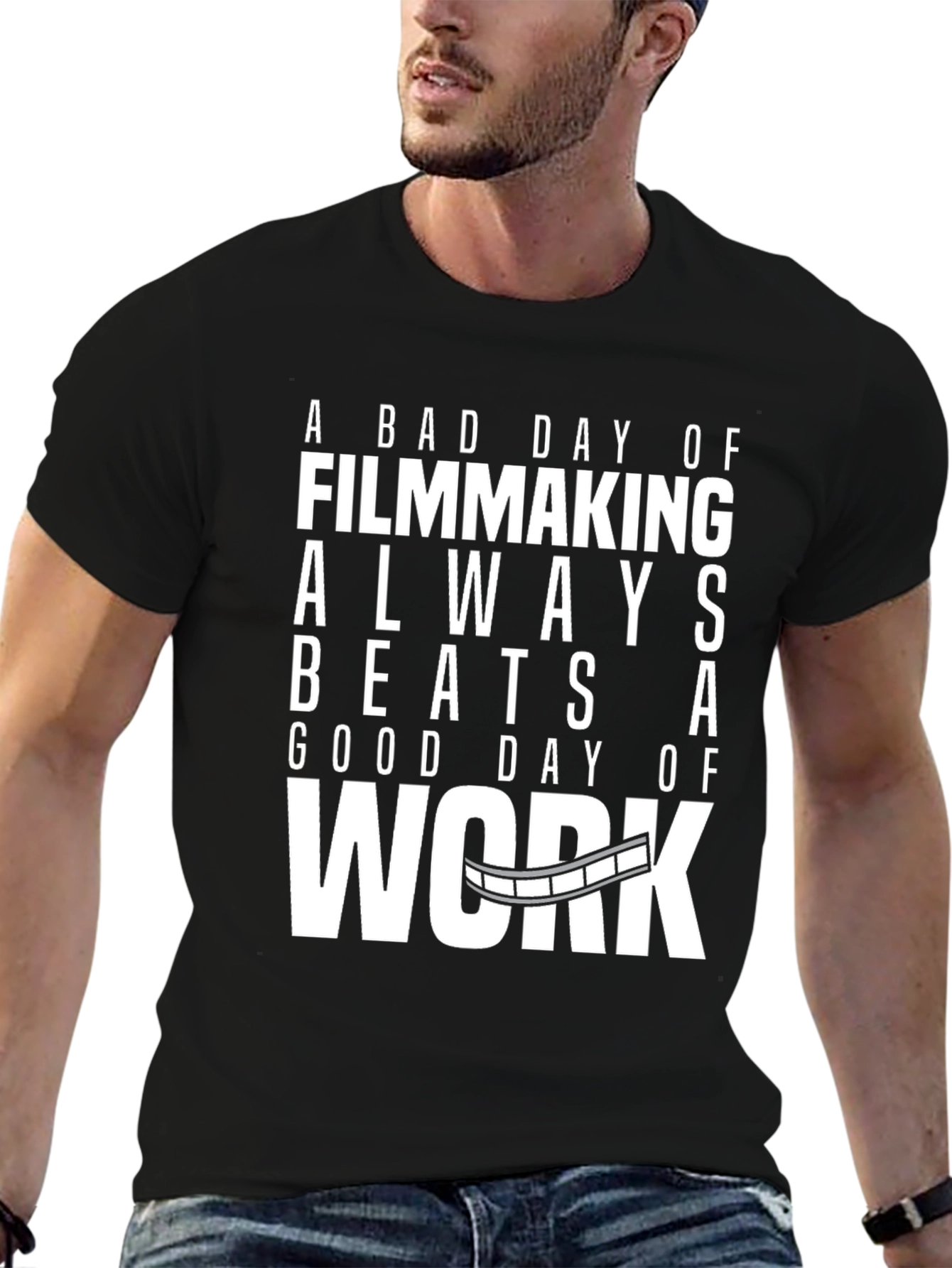 Filmmaking Beats Work T-Shirt - Movie Lover Gift