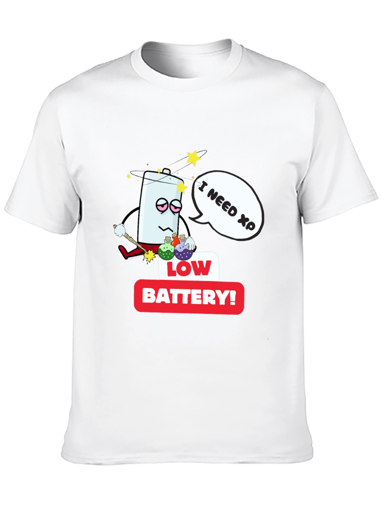 Low Battery XP Mens Black T-Shirt