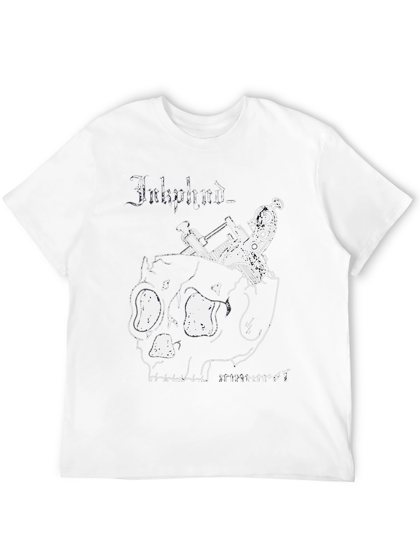 Inkphunk T-Shirt with Skull & Tattoo Gun Design