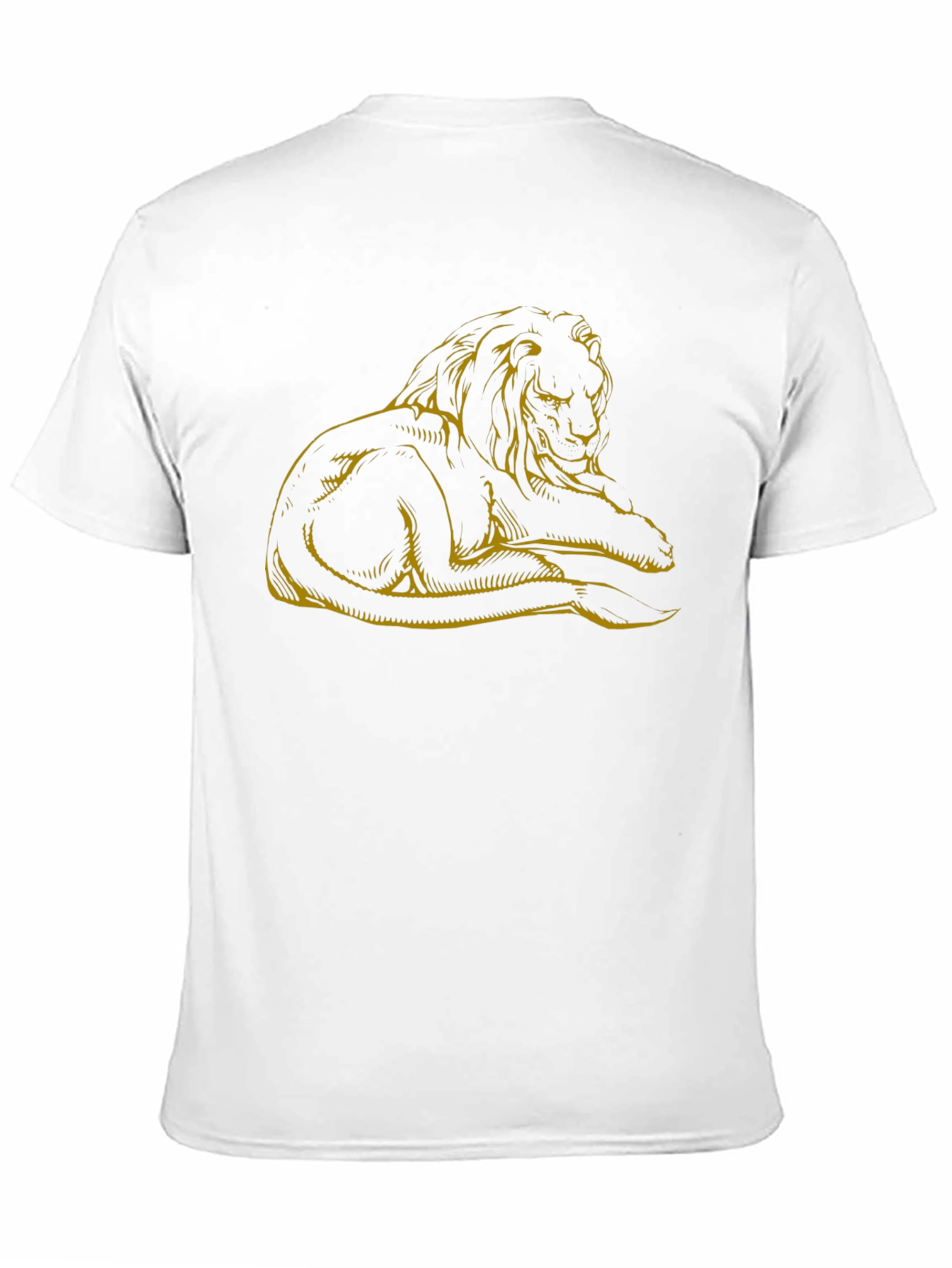 Lion Graphic Tee - Mens Black Casual T-Shirt