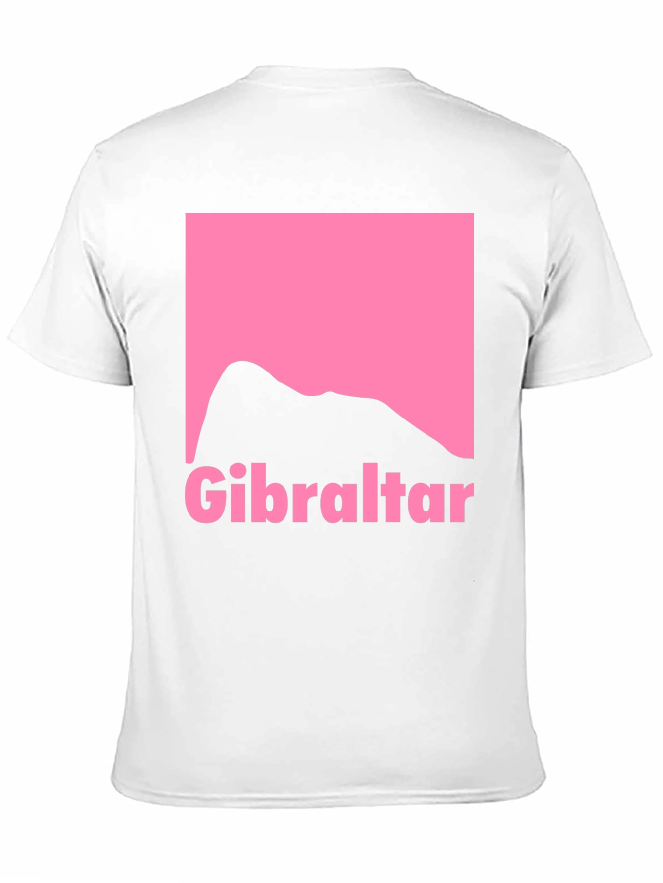 Gibraltar Rock Silhouette T-Shirt - Pink Graphic Print