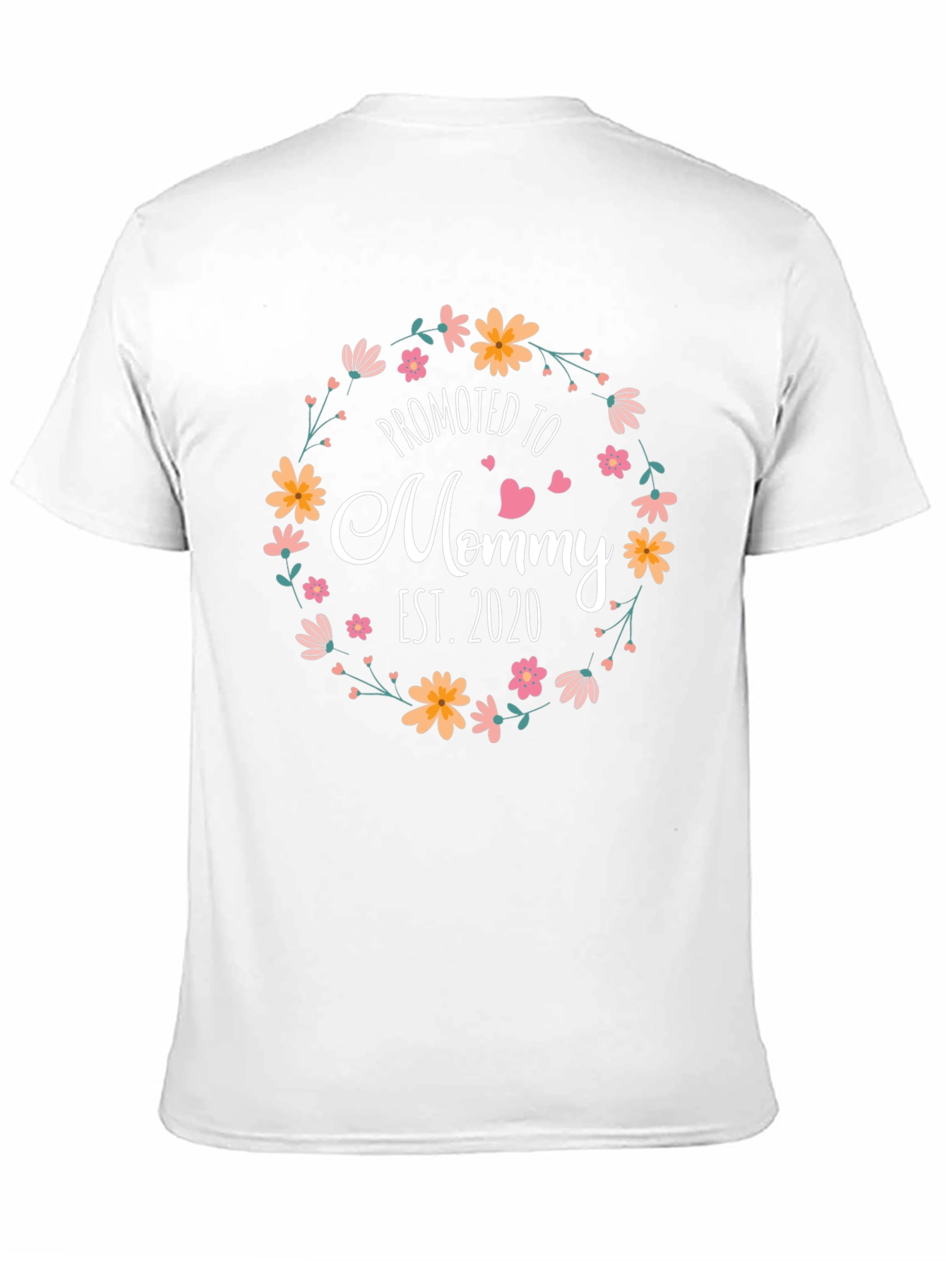 Promoted to Mommy Est. 2020 Floral T-Shirt