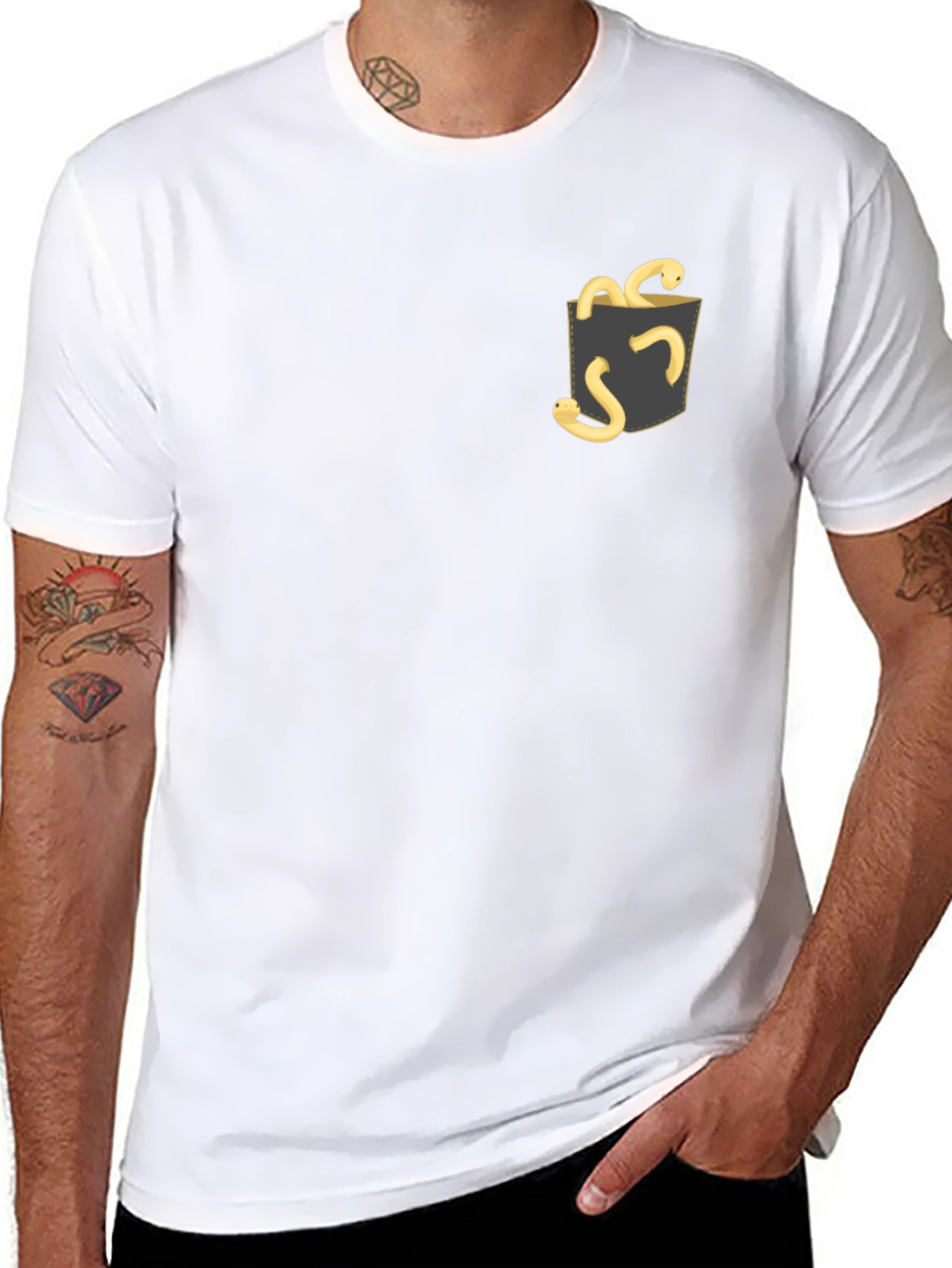 Pocket Snake Tee - Funny Graphic T-Shirt