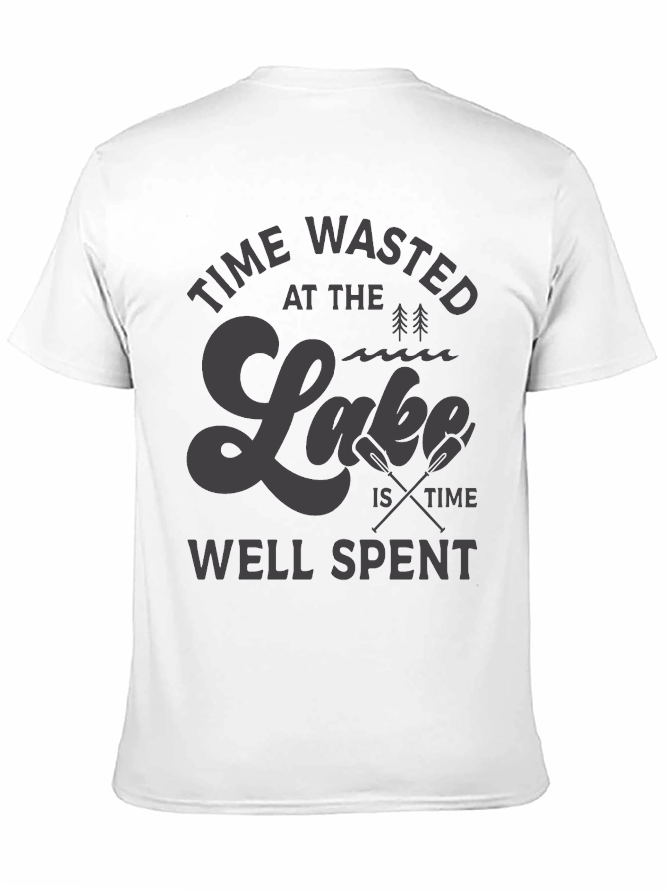 Time Wasted at the Lake Black T-Shirt