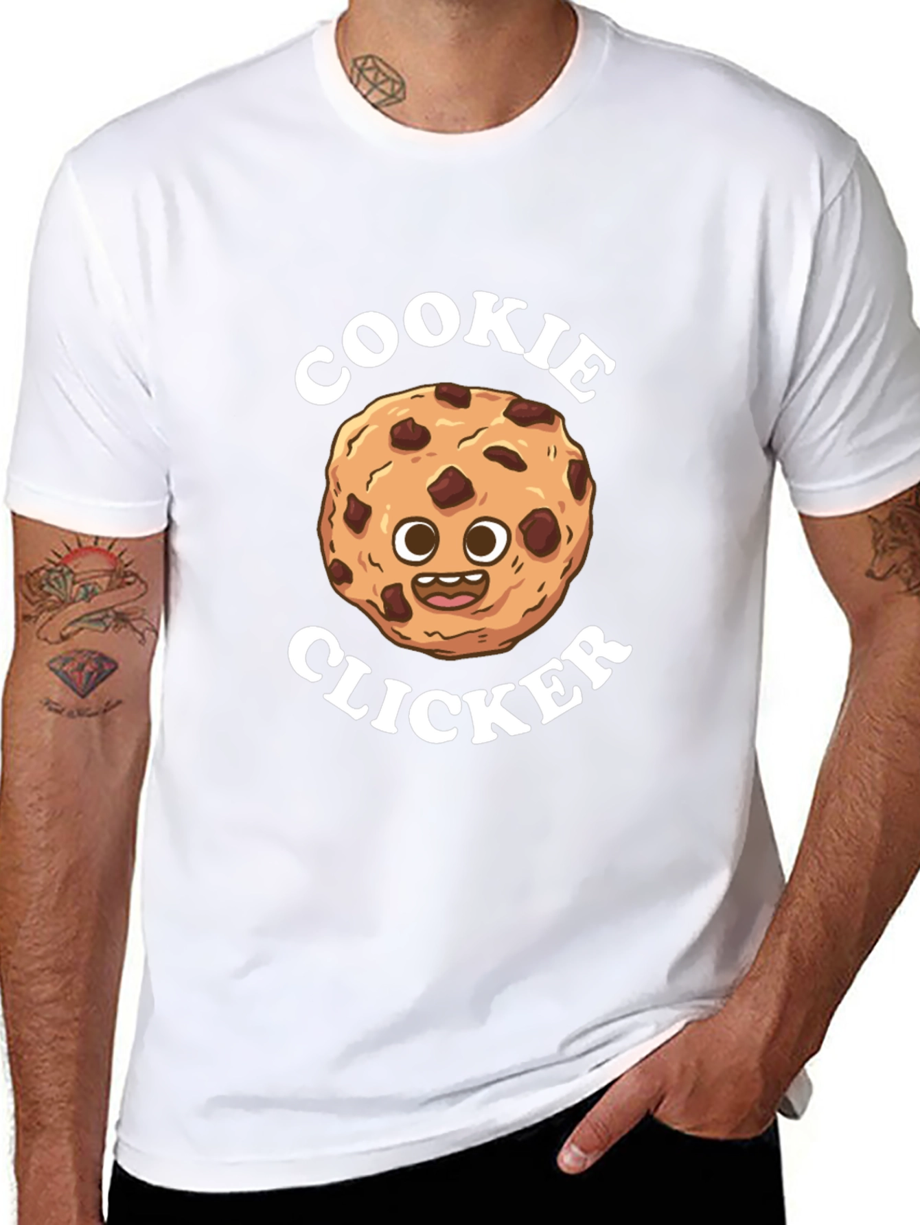 Cookie Clicker Cartoon T-Shirt - Fun Novelty Tee