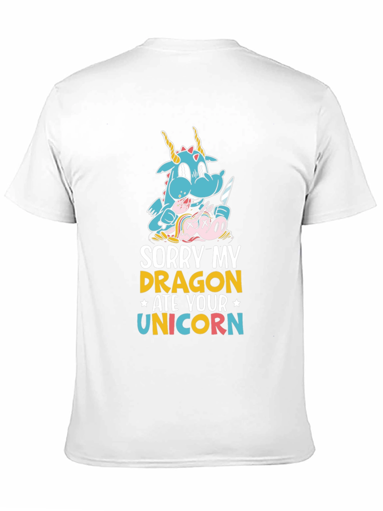 Funny Dragon Ate Unicorn Graphic Tee